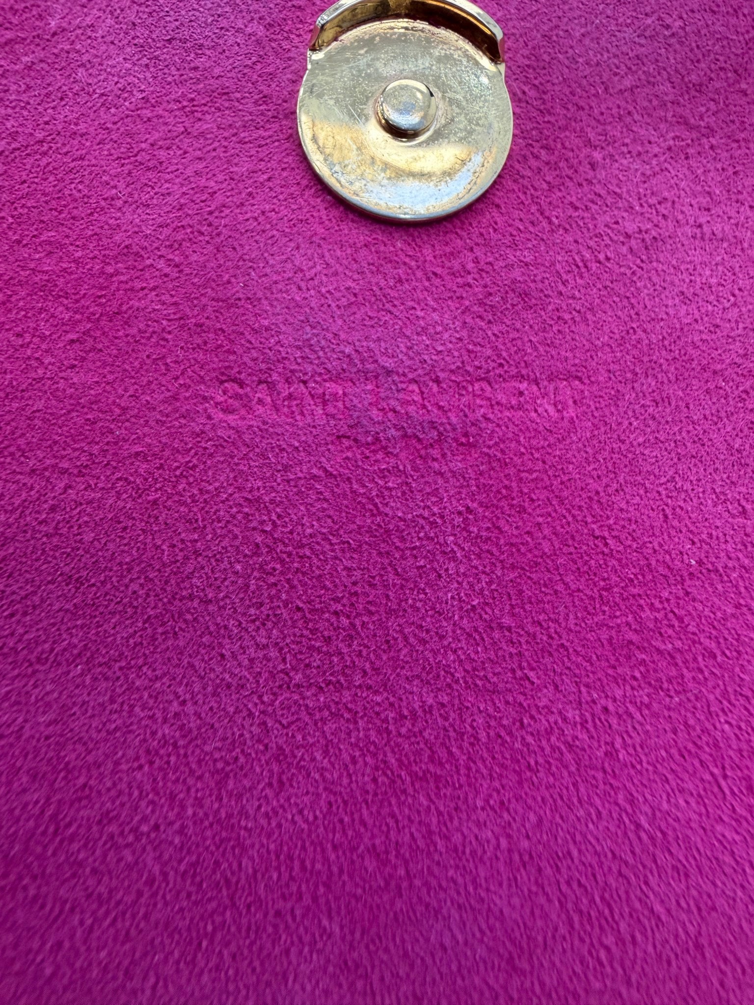 Saint Laurent YSL Fuchsia Suede Medium Kate Tassel Shoulder Bag