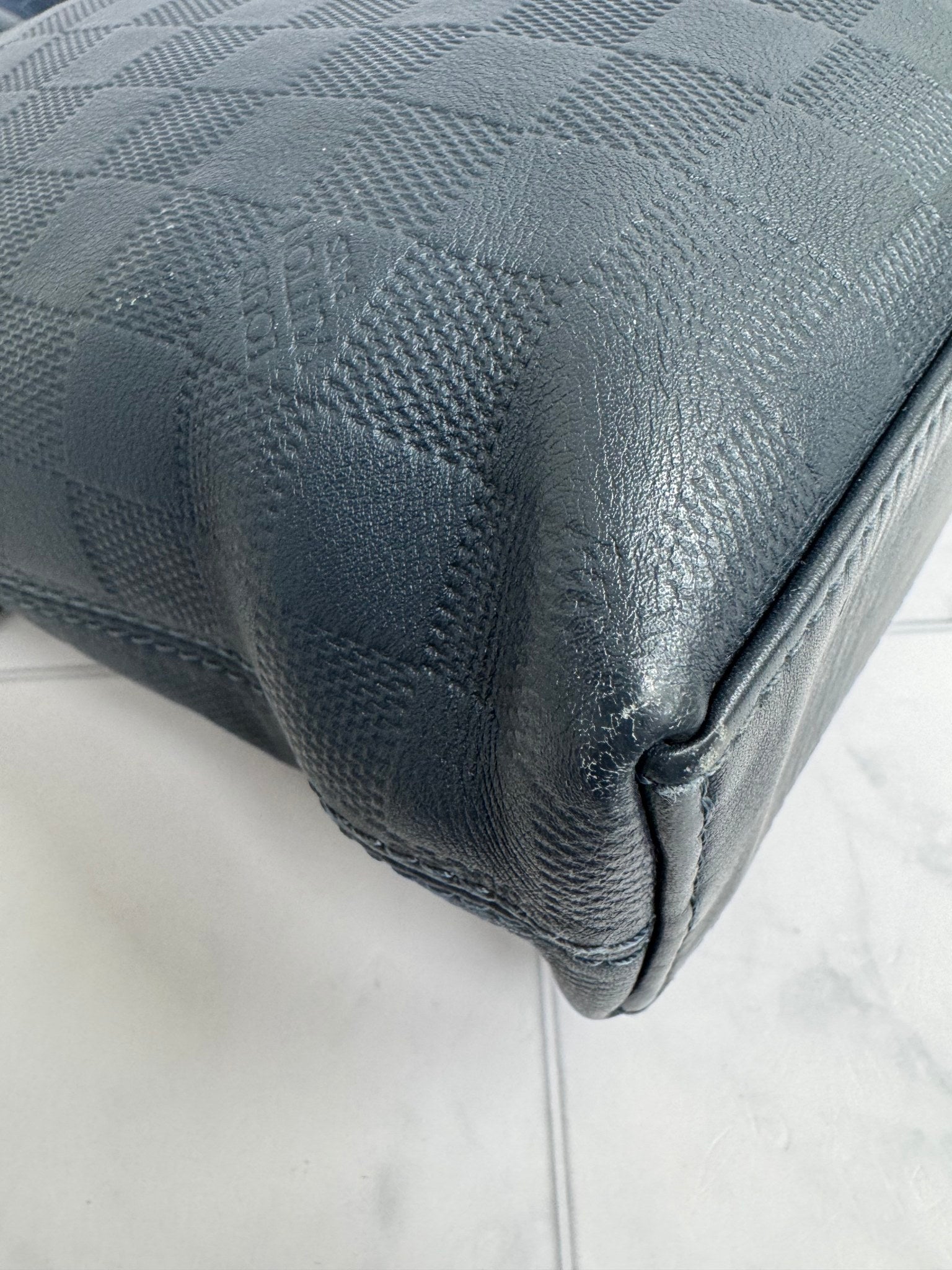 Louis Vuitton Navy Blue Damier Infini Porte-Documents Jour Briefcase