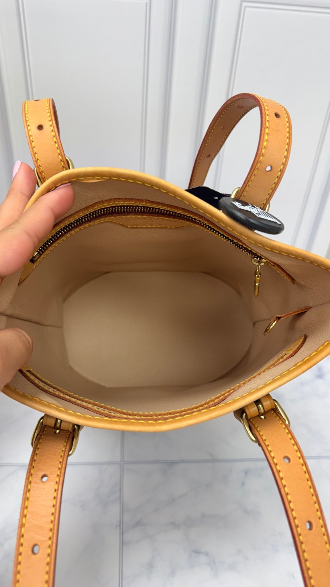 Louis Vuitton Monogram Petit Bucket PM Shoulder Bag 