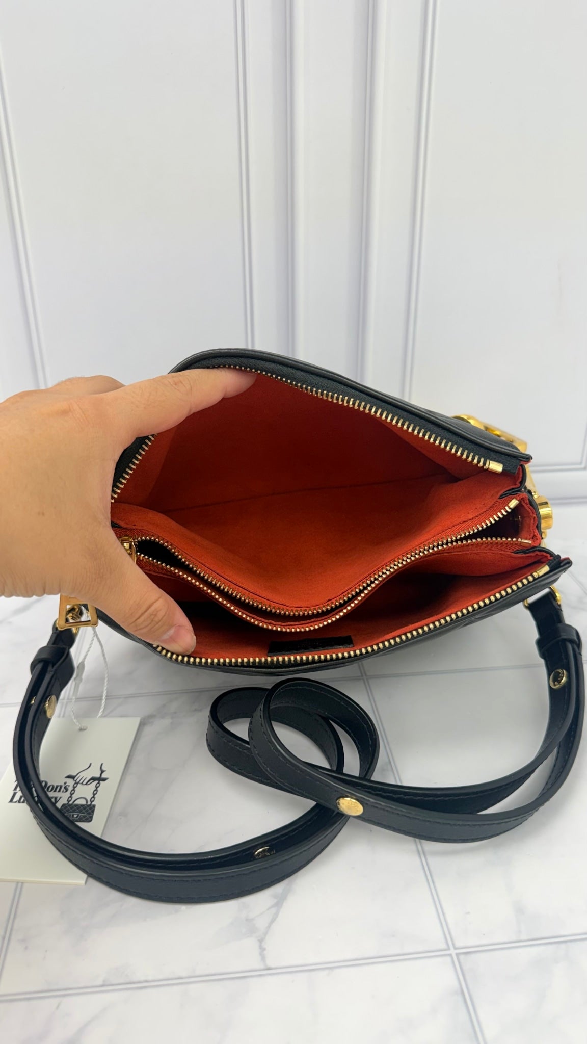 Louis Vuitton Black Leather Monogram Coussin BB Handbag  