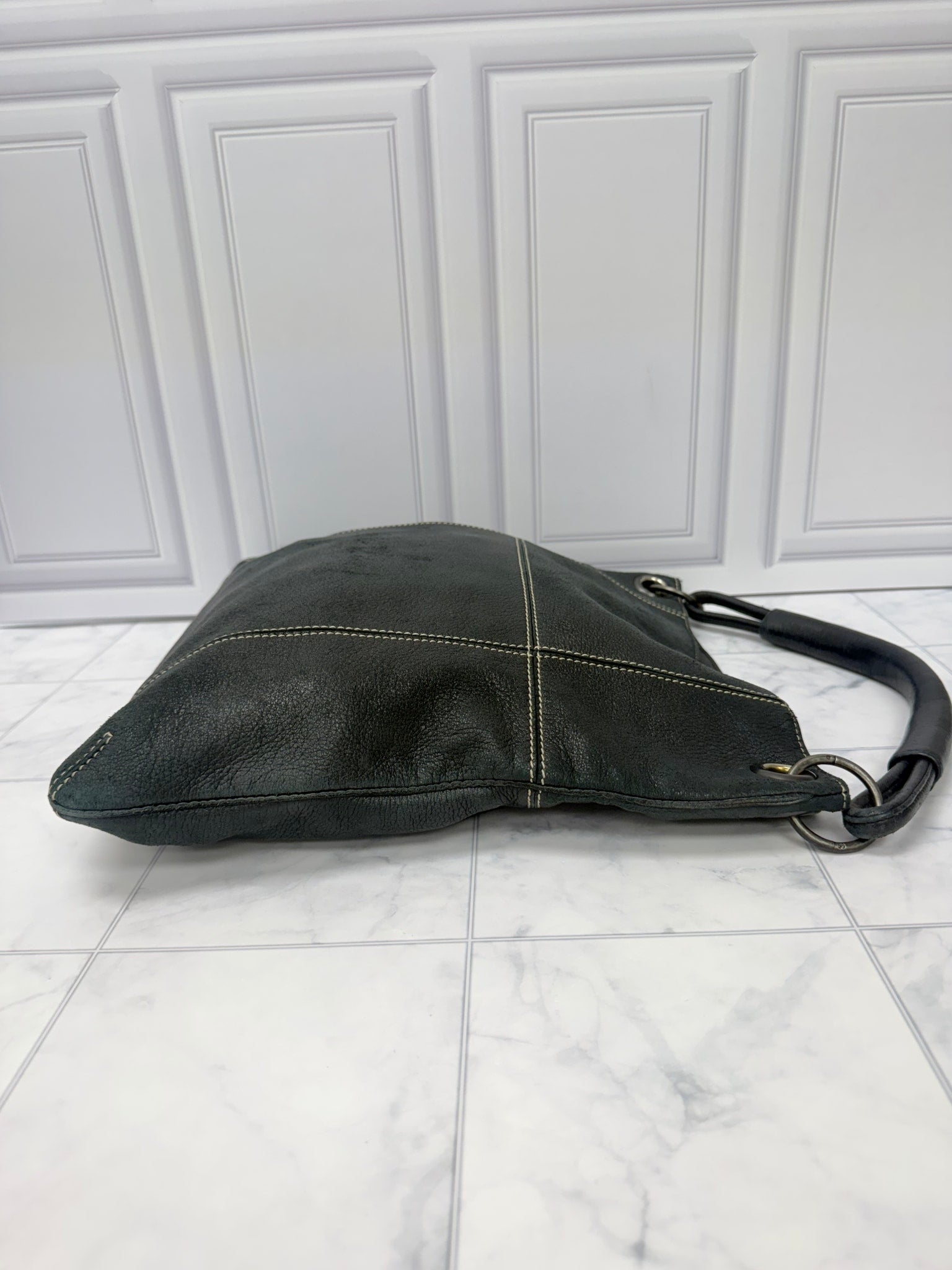 Bottega Veneta Black Leather Shoulder Bag