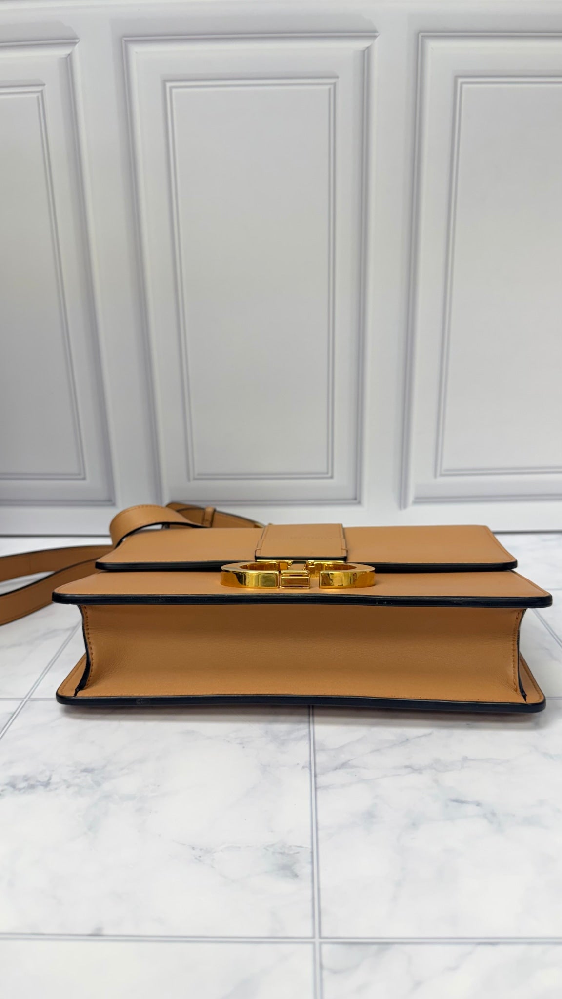 Christian Dior Tan Leather Montaigne Shoulder Bag 