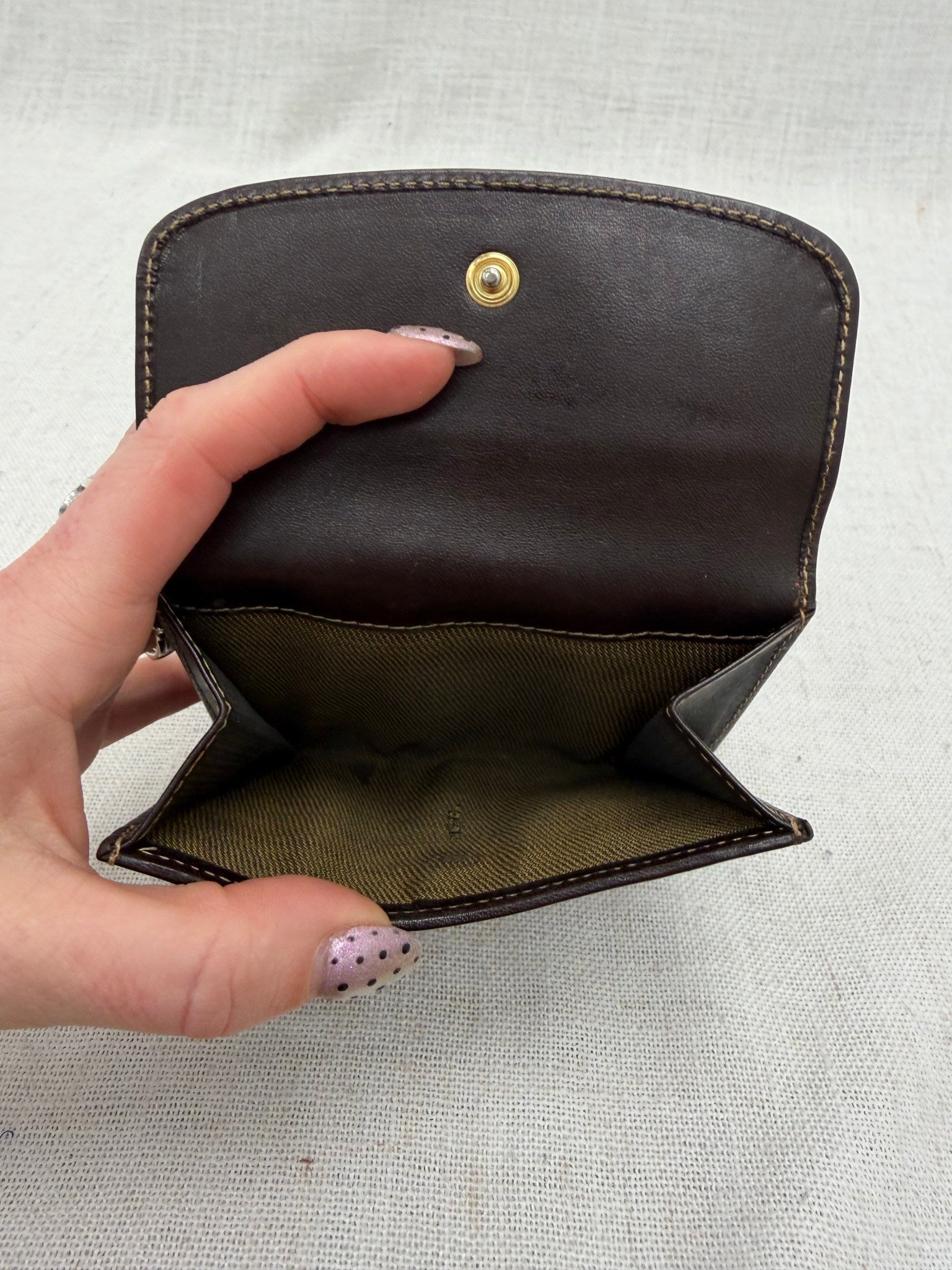 Fendi Brown Zucca Compact Wallet