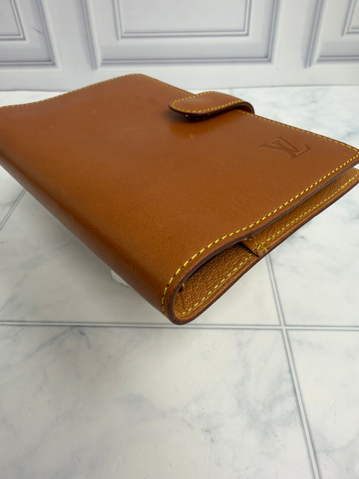 Louis Vuitton Cognac Leather Agenda PM