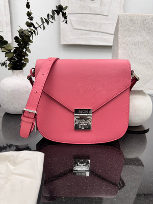 MCM Pink Leather Patricia Crossbody Bag