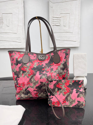 BRAND NEW - Gucci GG Supreme Pink Camouflage Large Tote Bag