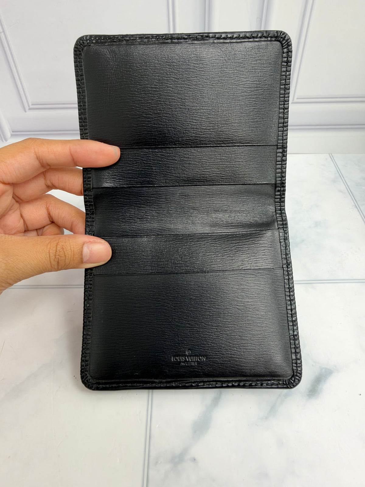 Louis Vuitton Black Epi Leather Card Case