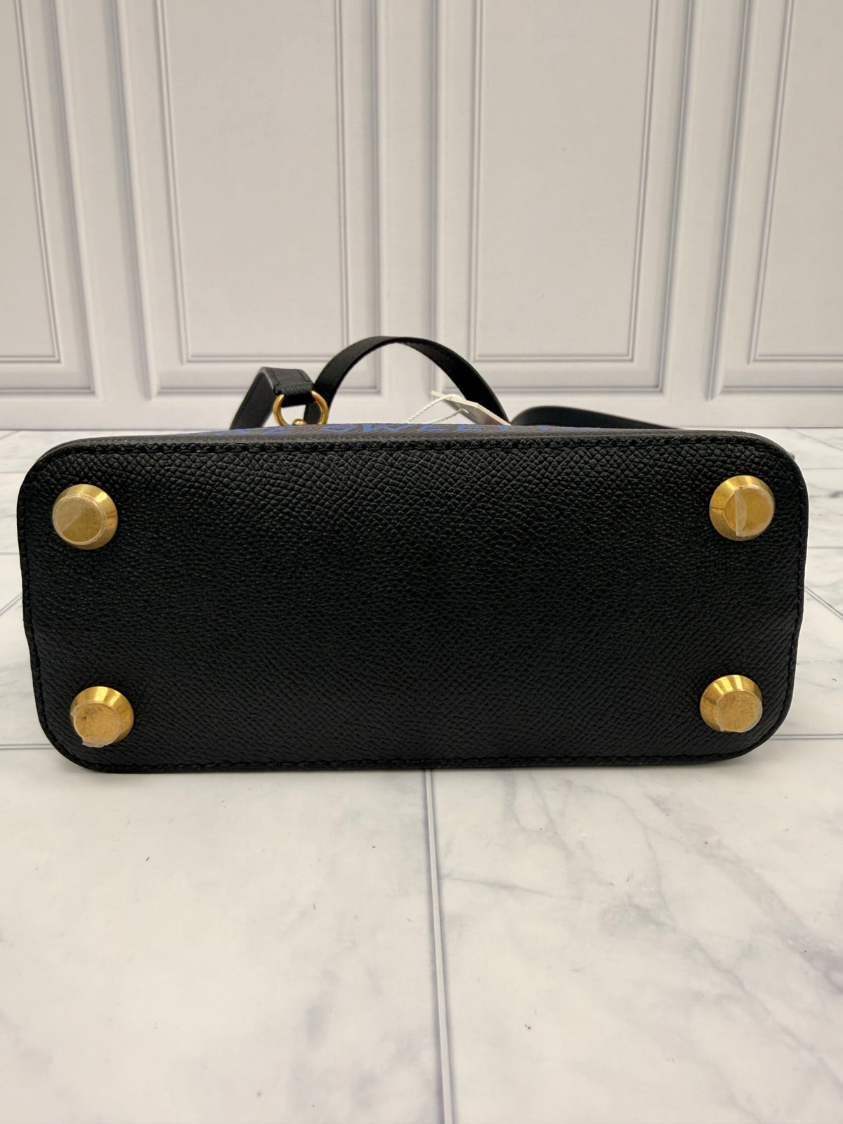 LIKE NEW - Balenciaga Black Leather Graffiti Ville XXS Top Handle Bag
