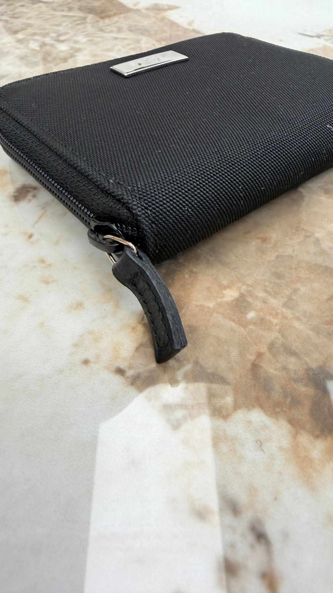 Gucci Black Nylon Zippy Coin Case