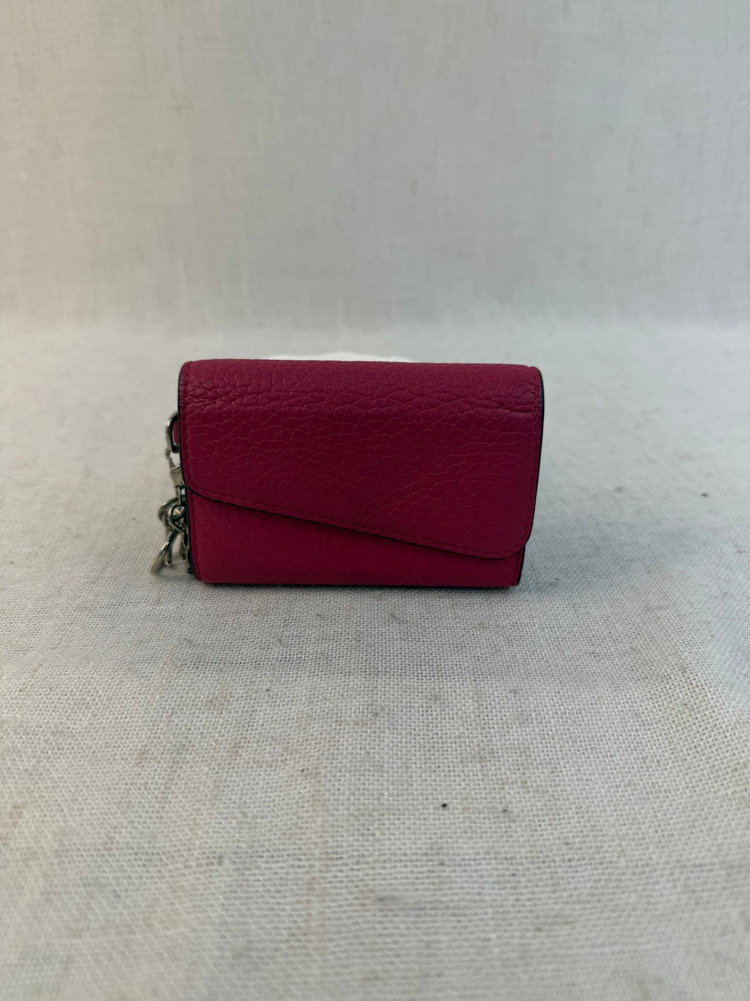 Christian Dior Pink Leather Diorissimo Compact Card Case