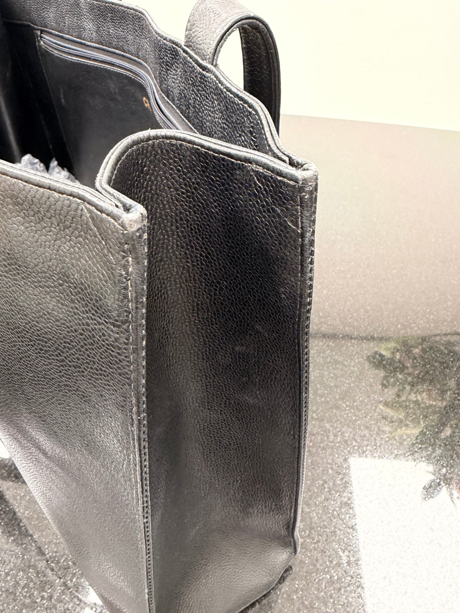 Chanel Black Caviar CC Tote 