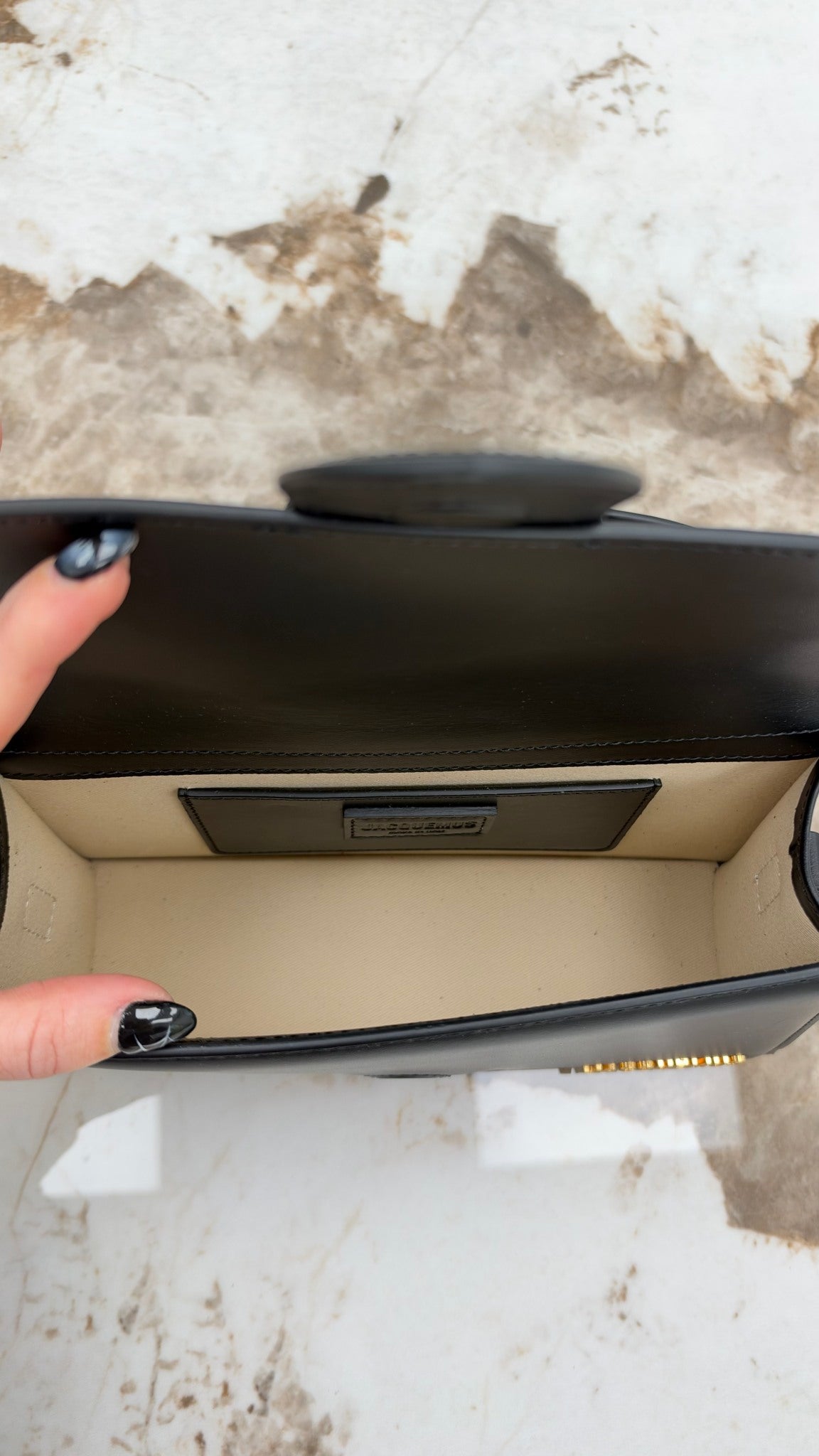 BRAND NEW - Jacquemus Black Leather Le Grand Bambino 2Way Handbag GHW