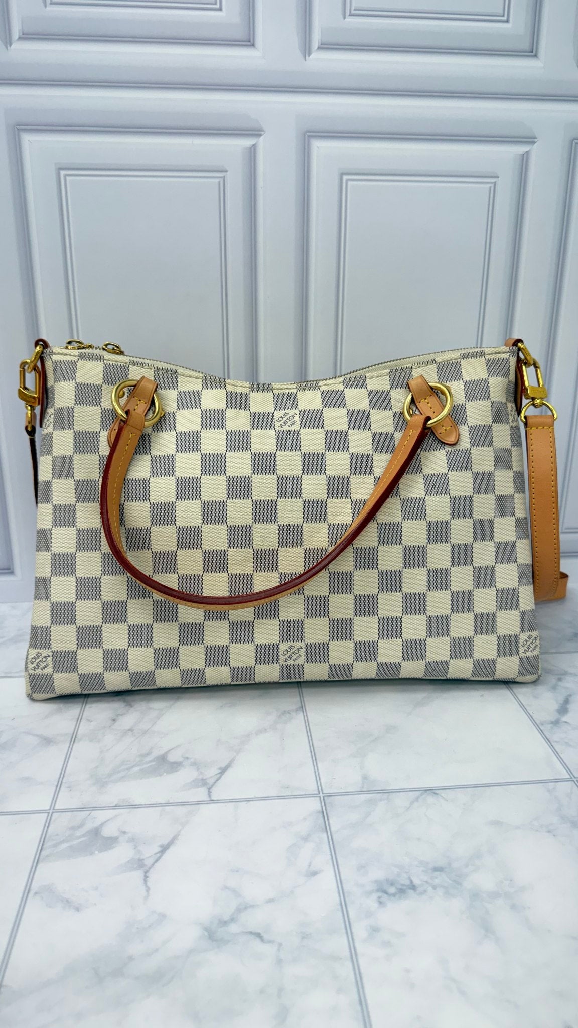 Louis Vuitton Damier Azur Lymington 2Way Handbag 