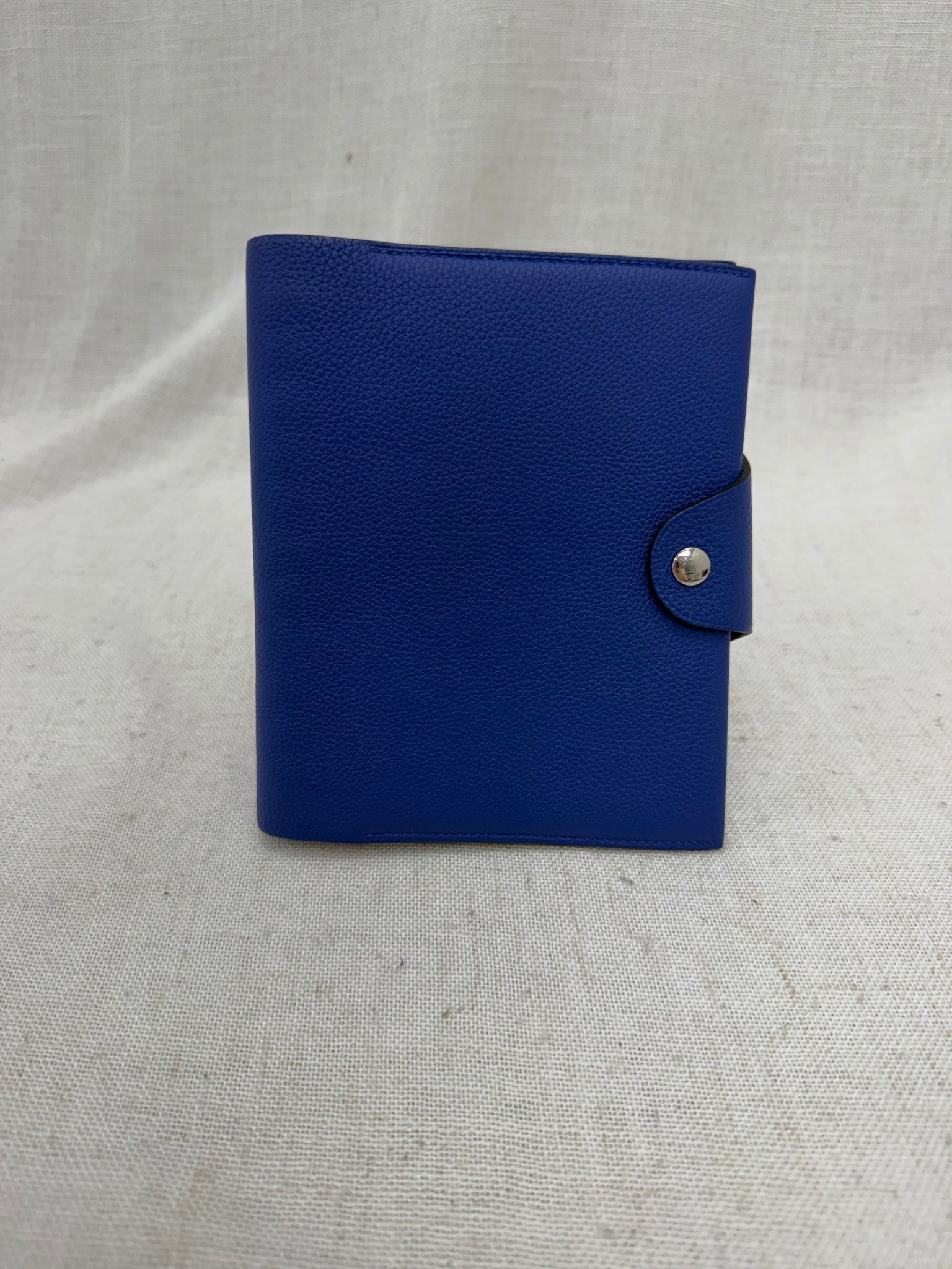 Hermes Blue Leather Notebook Cover