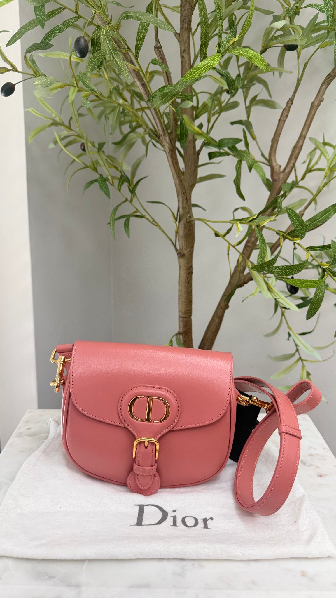 Christian Dior Pink Leather Crossbody Bag 