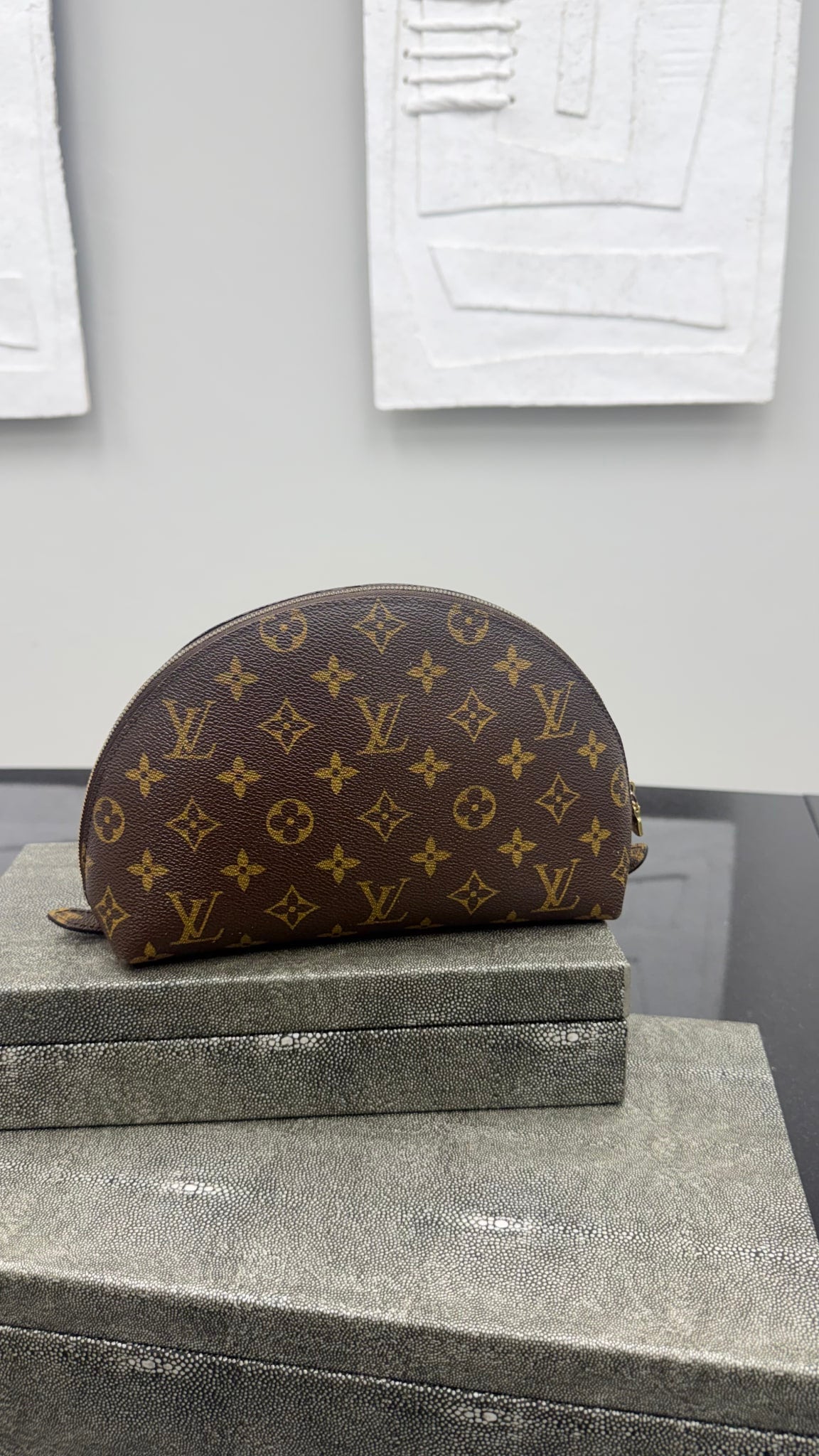 Louis Vuitton Monogram Half Moon Cosmetic Bag 