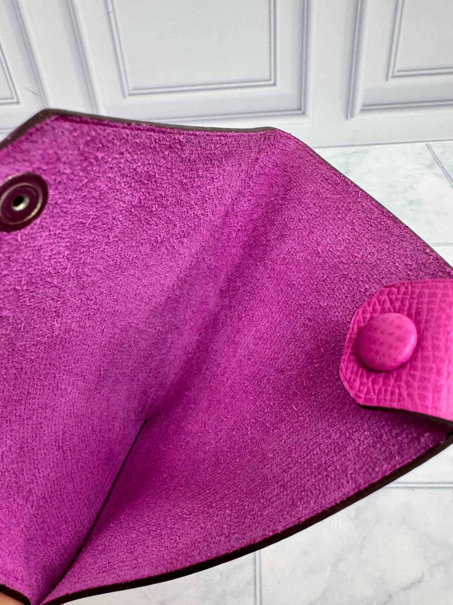 Hermes Fuchsia Epsom Tarmac Passport Holder