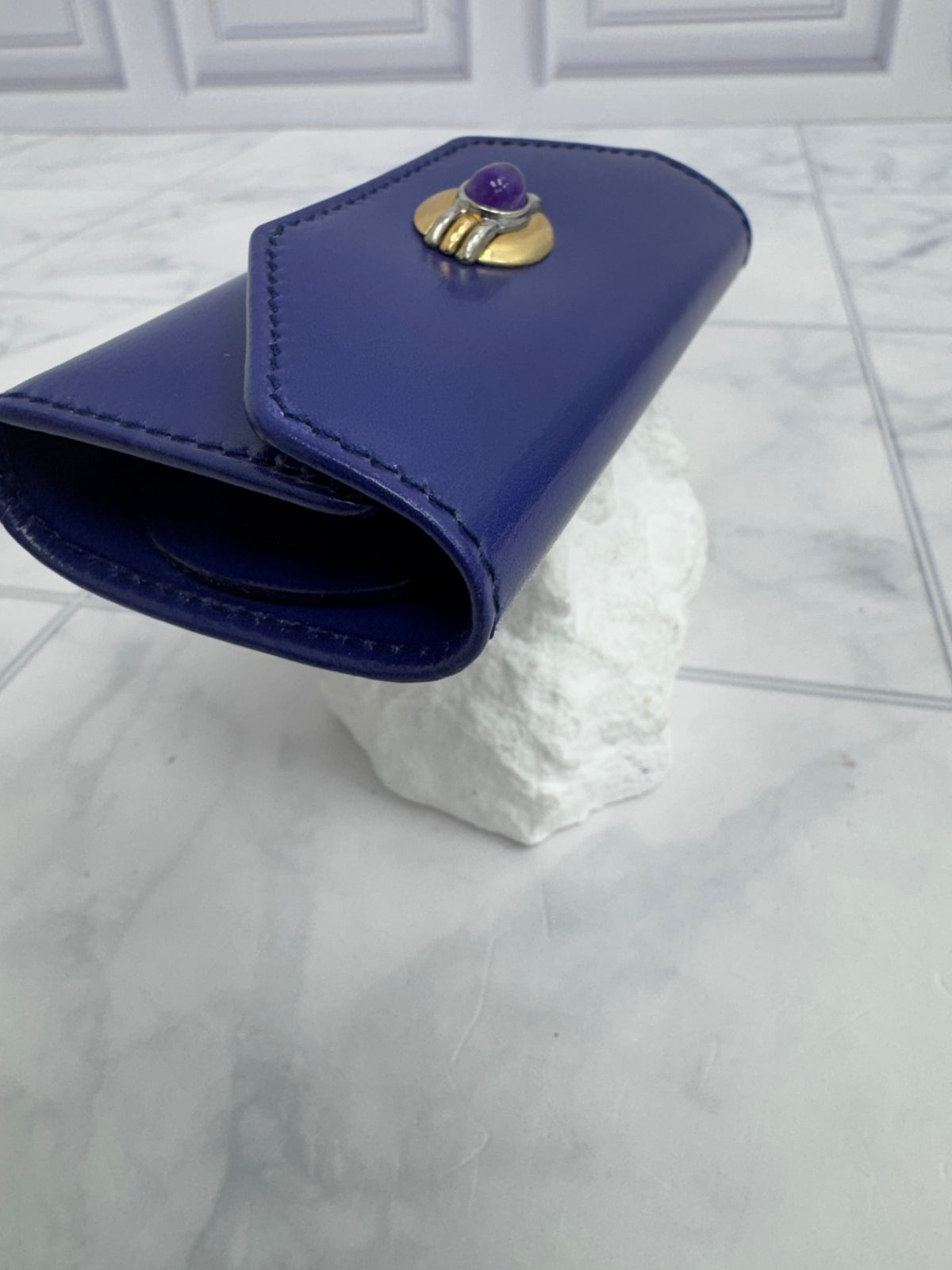 LIKE NEW - Gucci Purple Leather 4 Key Case
