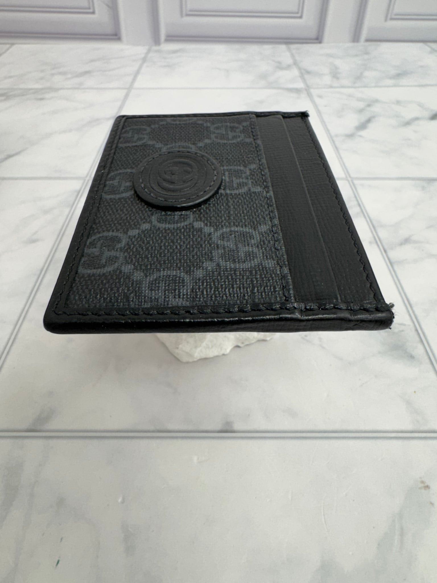 Gucci Black GG Supreme Coated Canvas Card Case