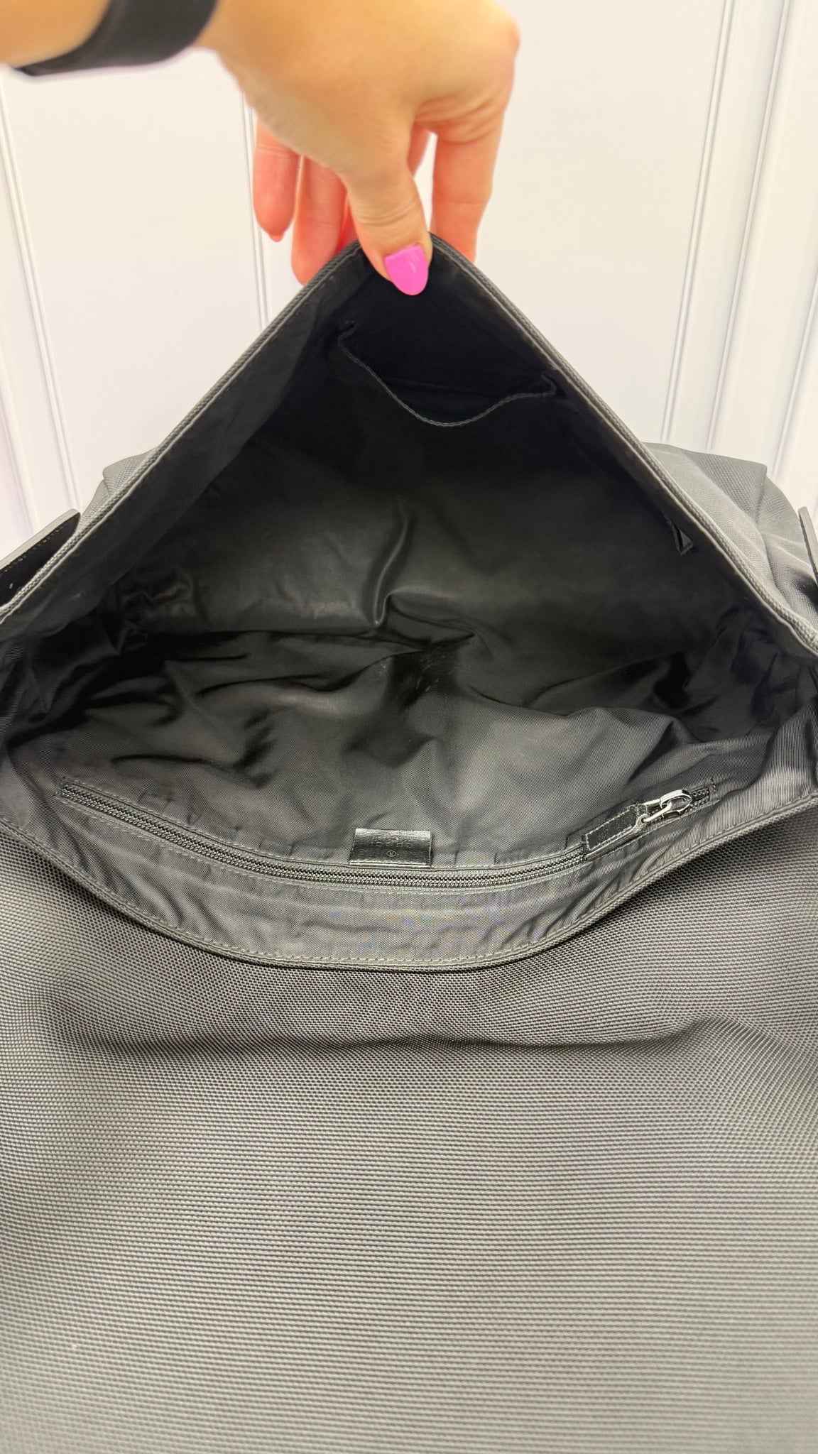 Gucci Black Techno Canvas Web Messenger Bag