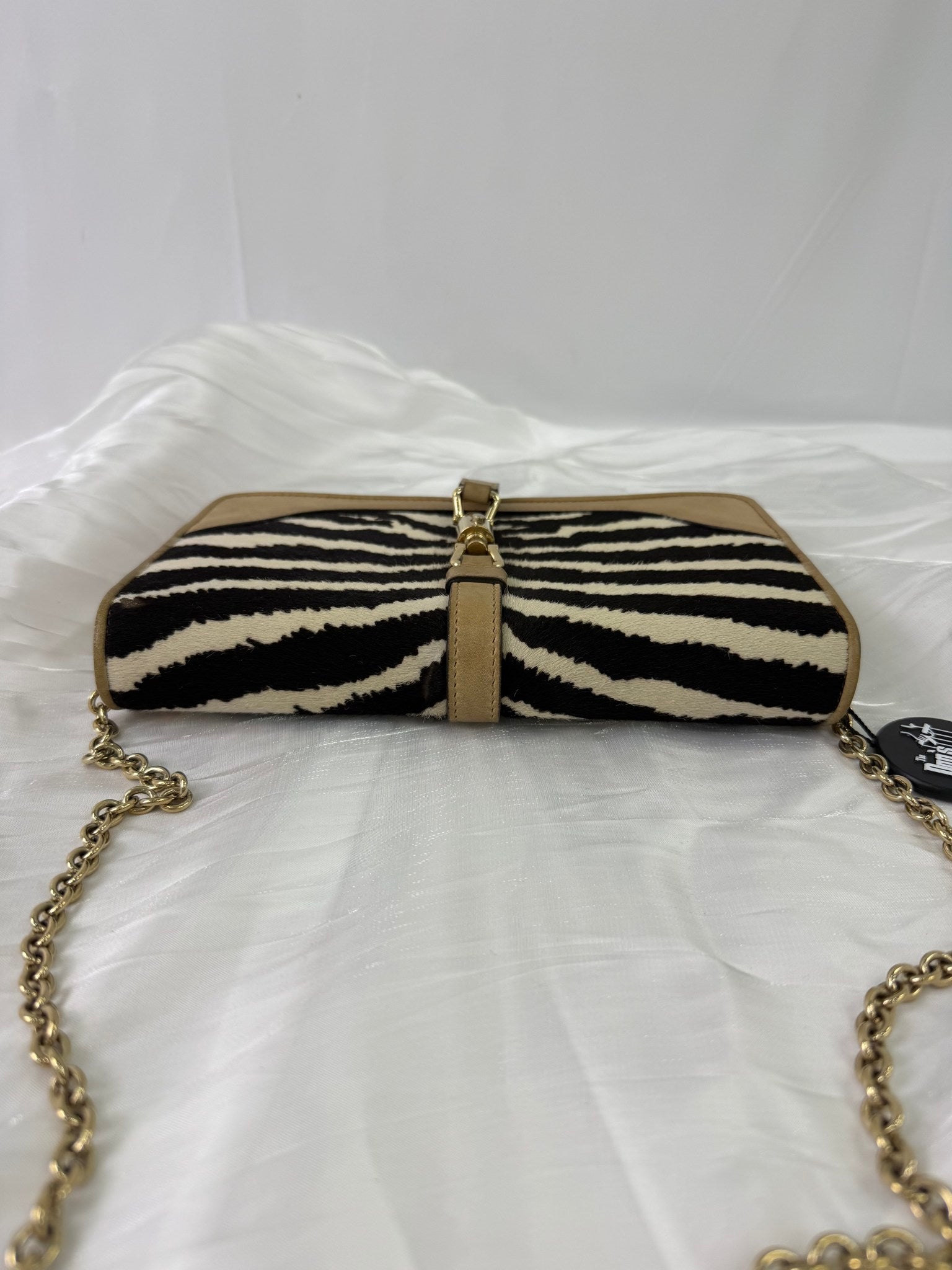 Gucci Jackie Pony Hair Zebra Clutch