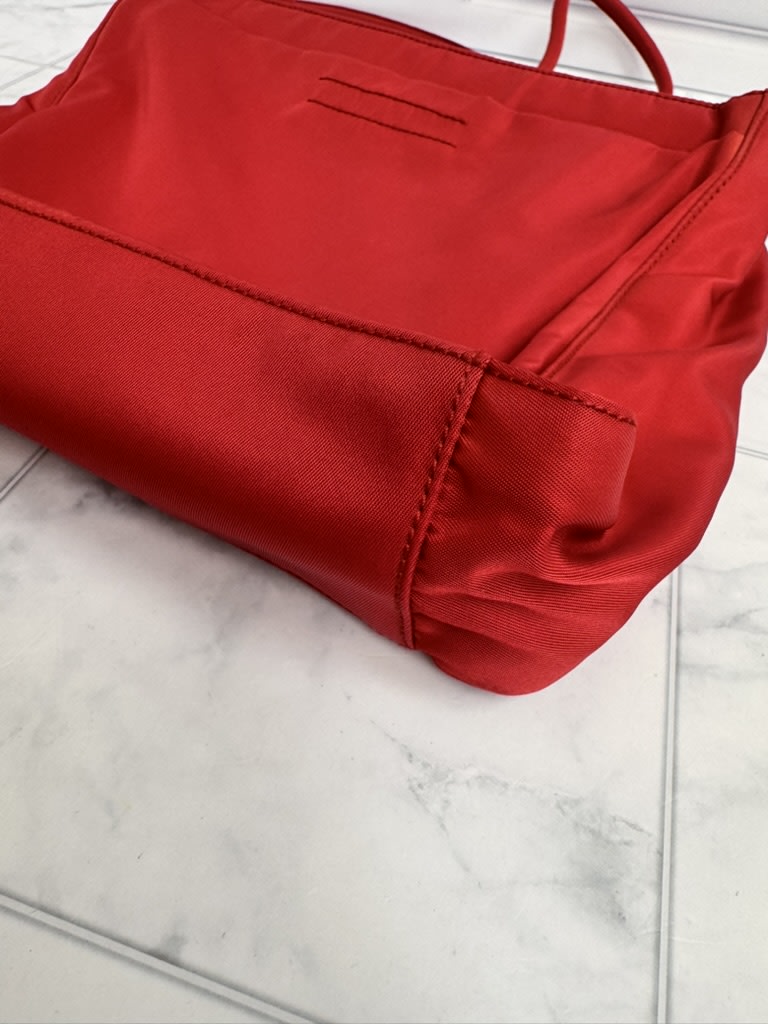 Prada Red Nylon Small Tote Bag