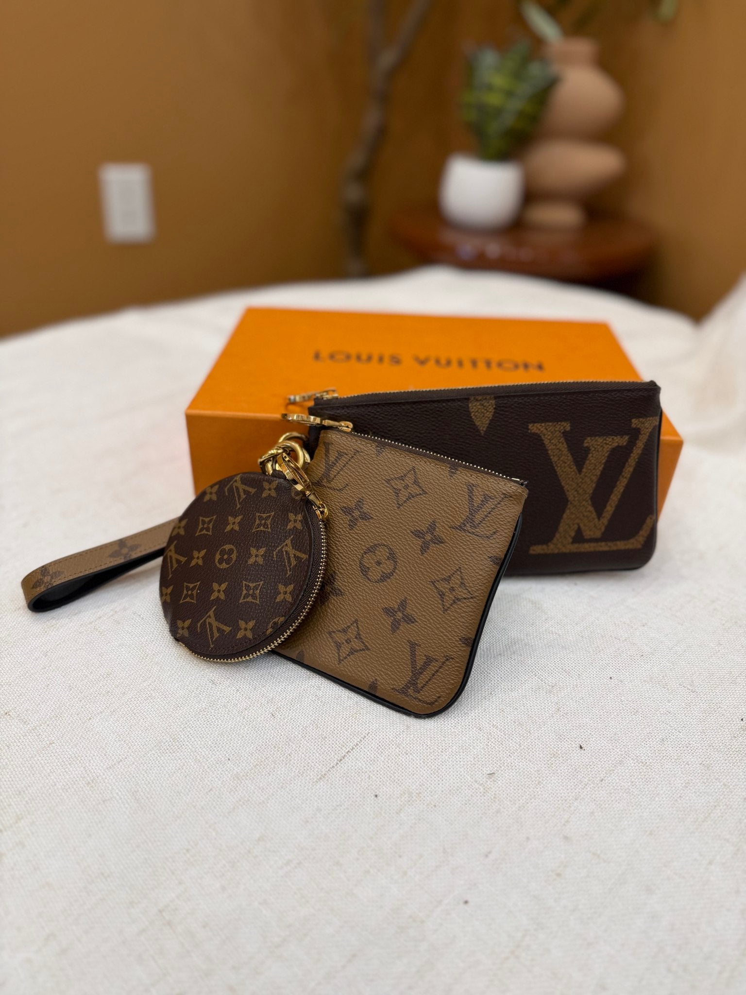 Louis Vuitton Reverise Monogram Trio Pouch Set