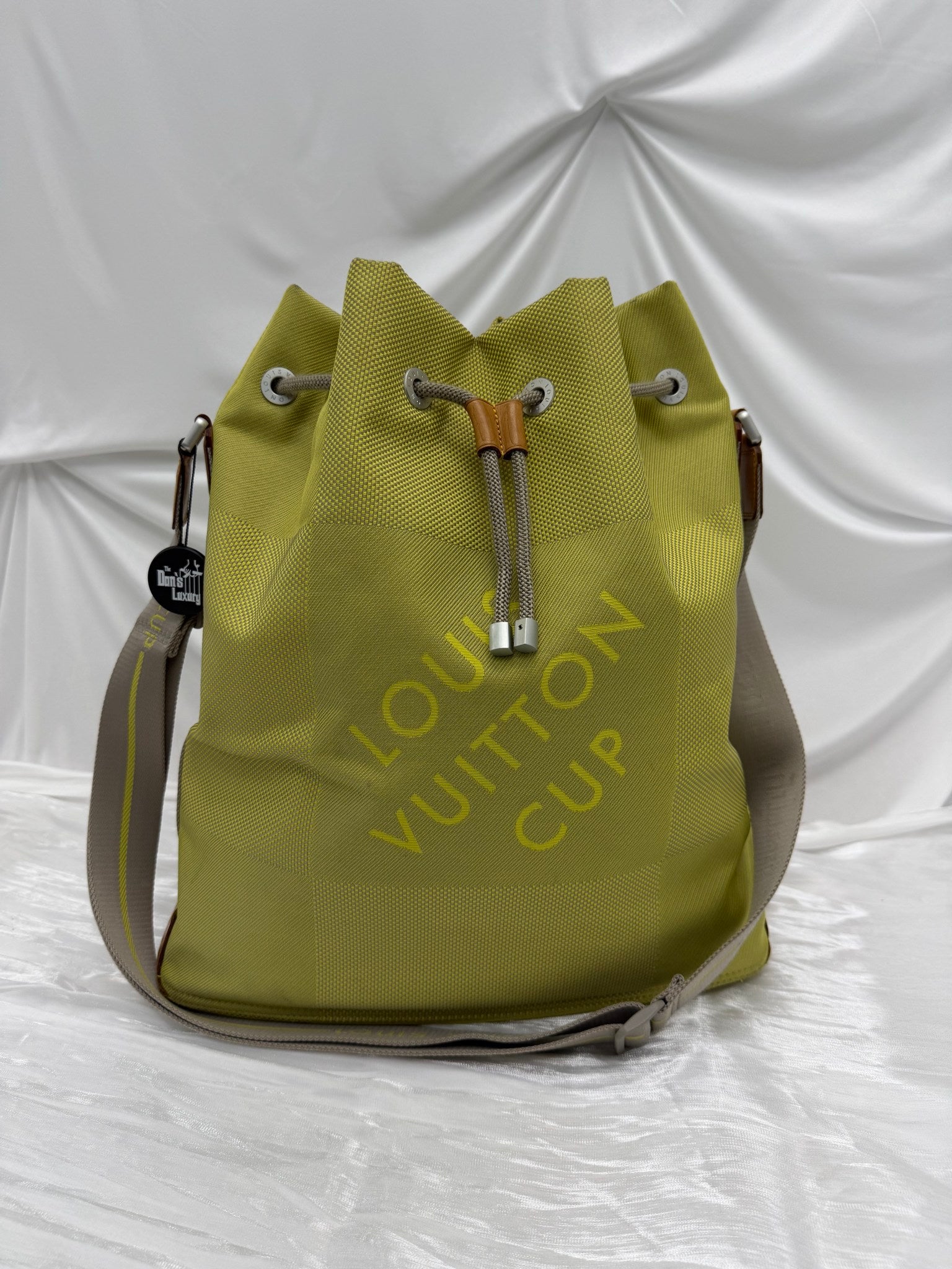 Louis Vuitton Yellow Damier Geant LV Cup Volunteer Bucket Bag