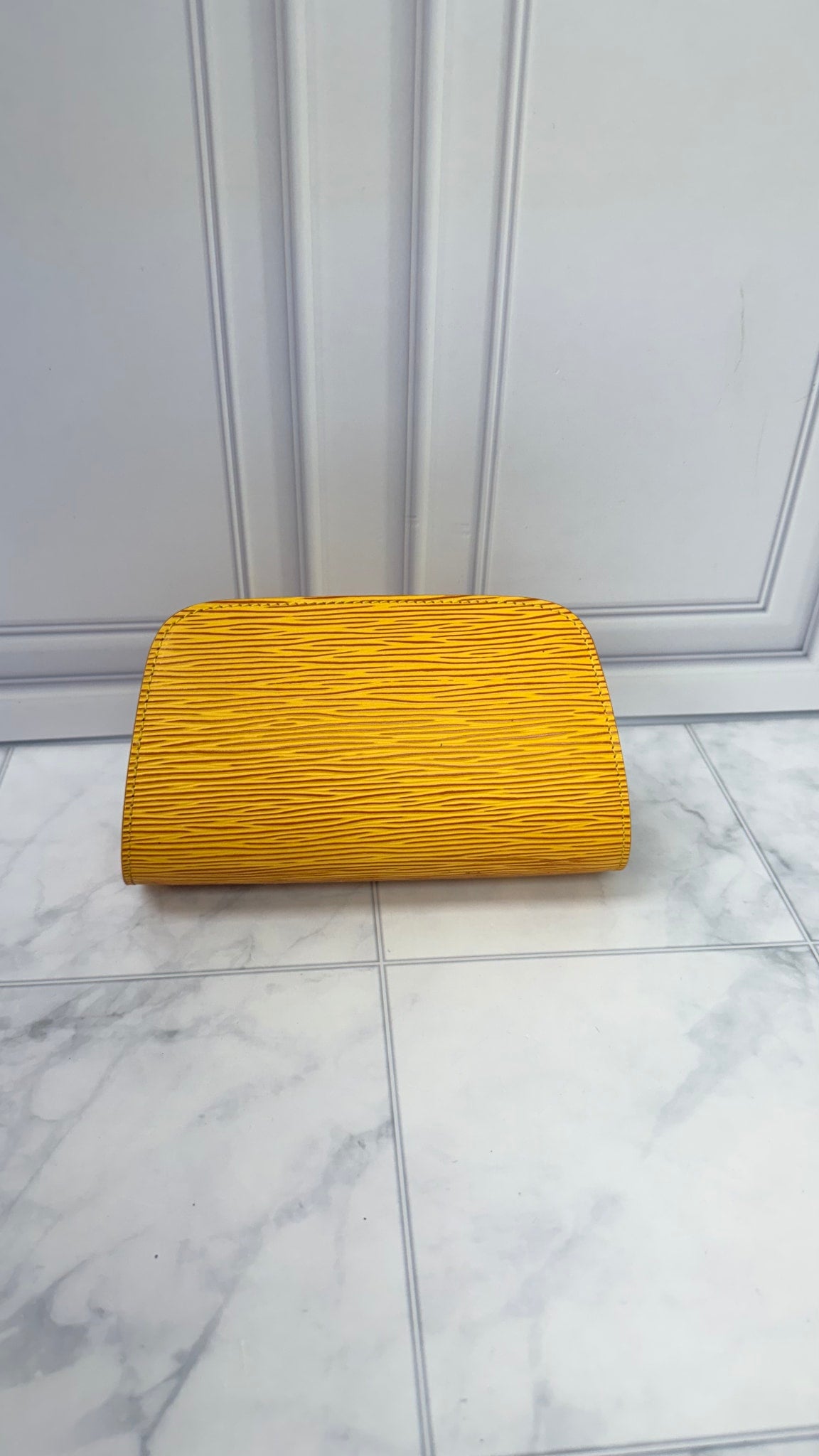Louis Vuitton Yellow Epi Leather Cosmetic Pouch 