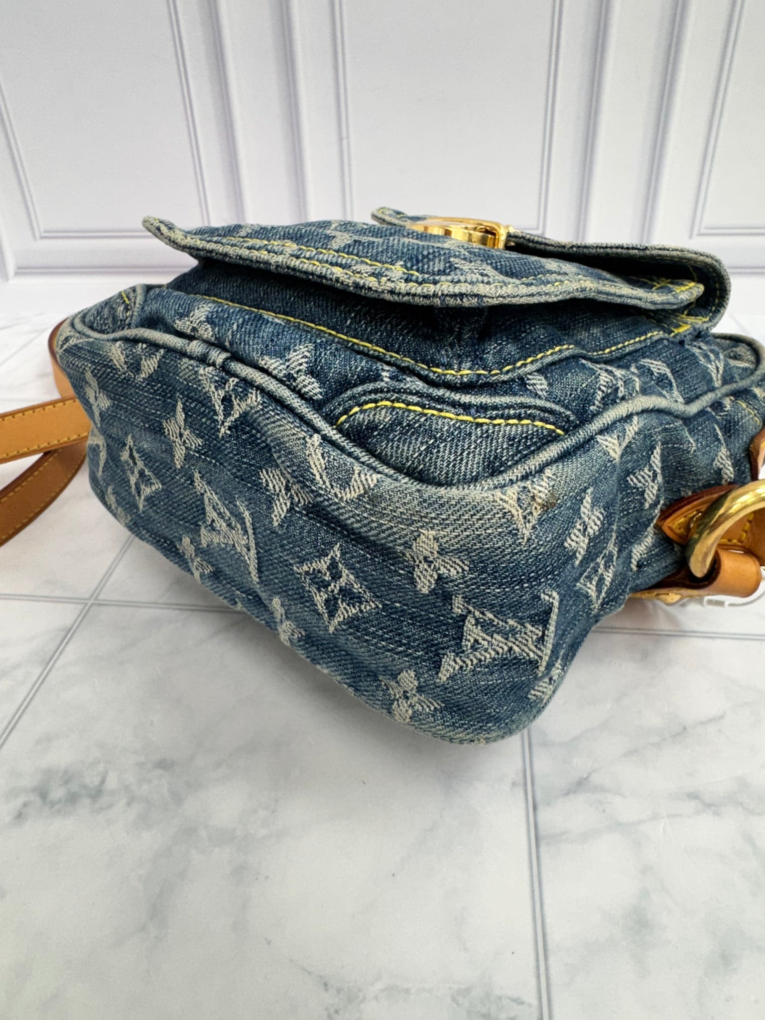 Louis Vuitton Blue Monogram Denim Camera Bag