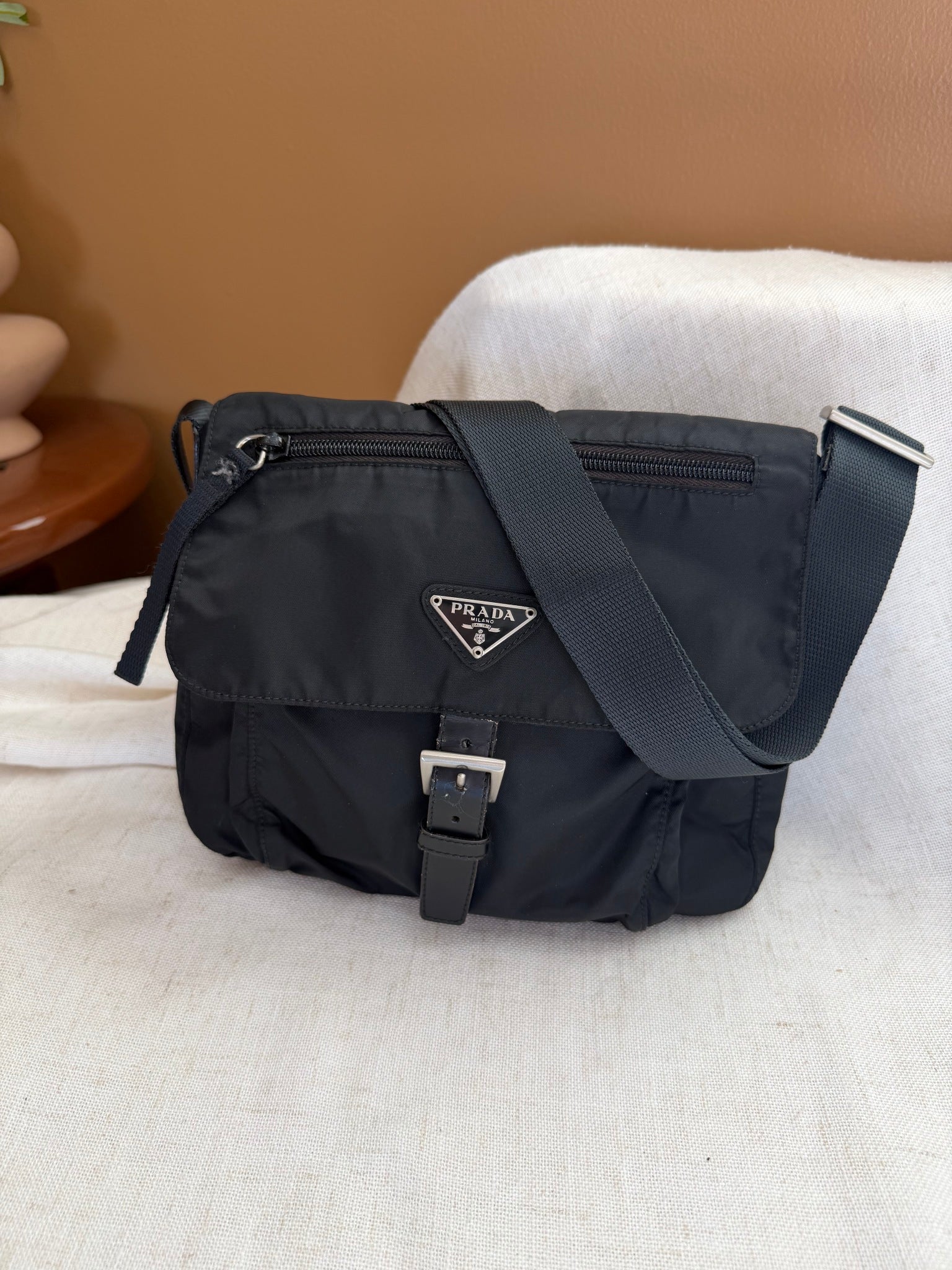 Prada Black Tessuto Shoulder Bag
