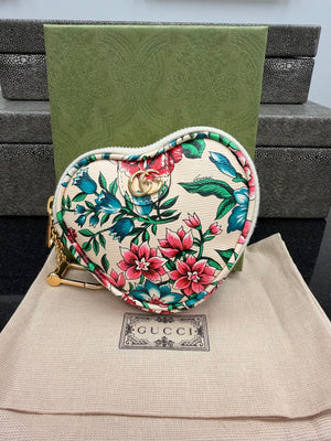 Gucci Floral Heart Coin Case