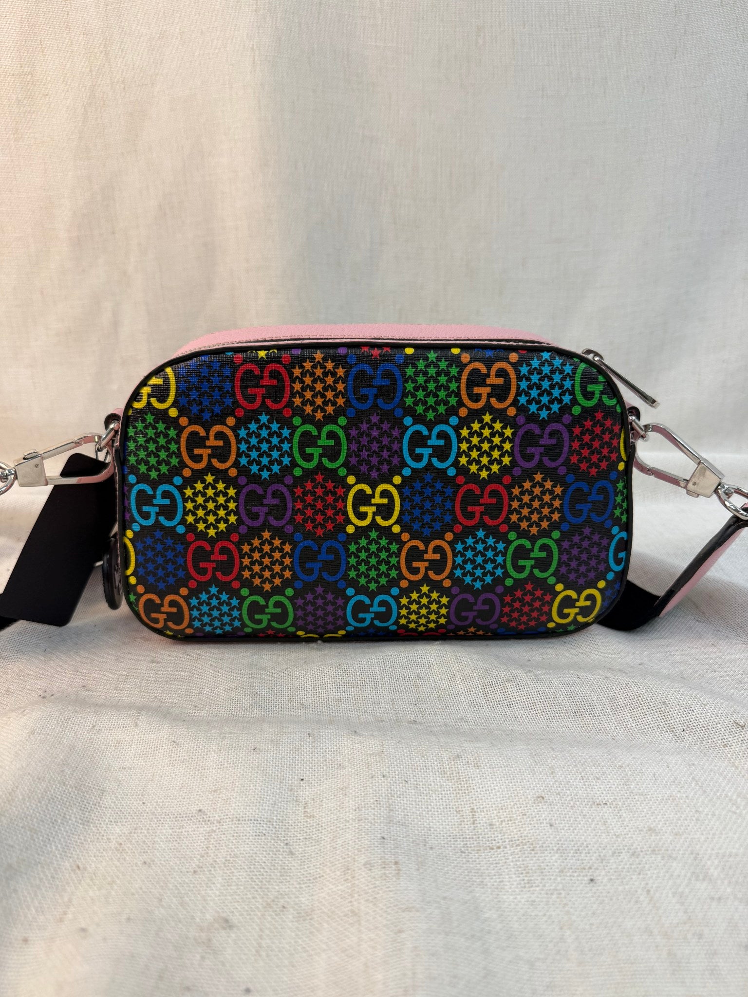Gucci Multicolor Coated Canvas GG Psychedelic Small Shoulder Bag 