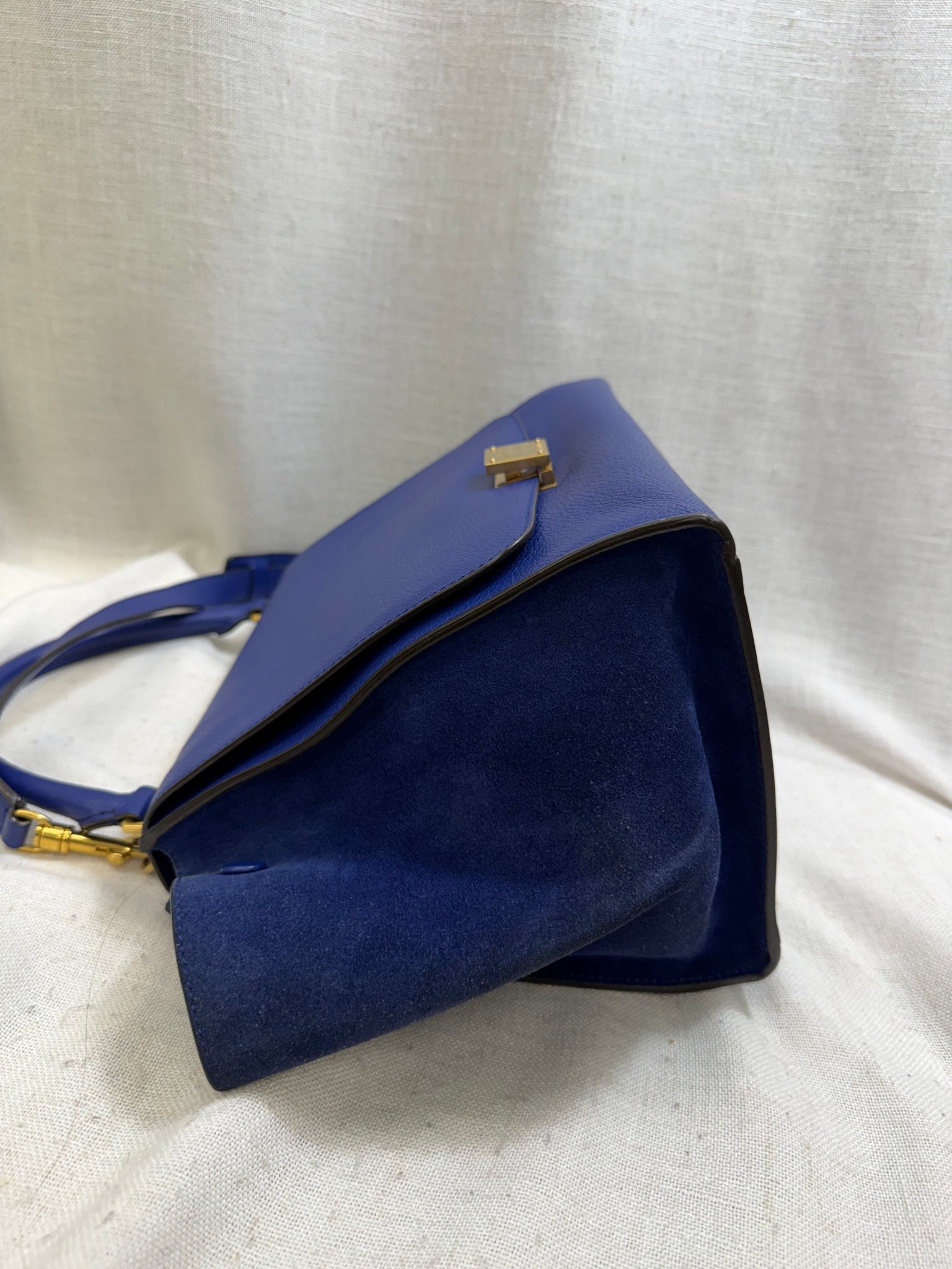 Celine Blue Leather Trapeze Bag