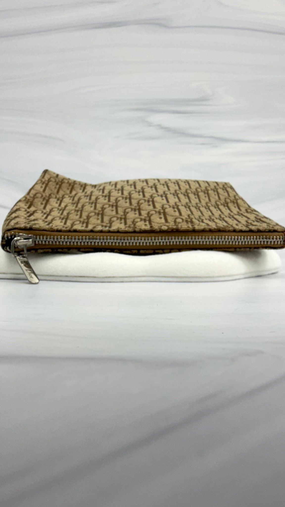 Christian Dior Brown Monogram Trotter Pouch