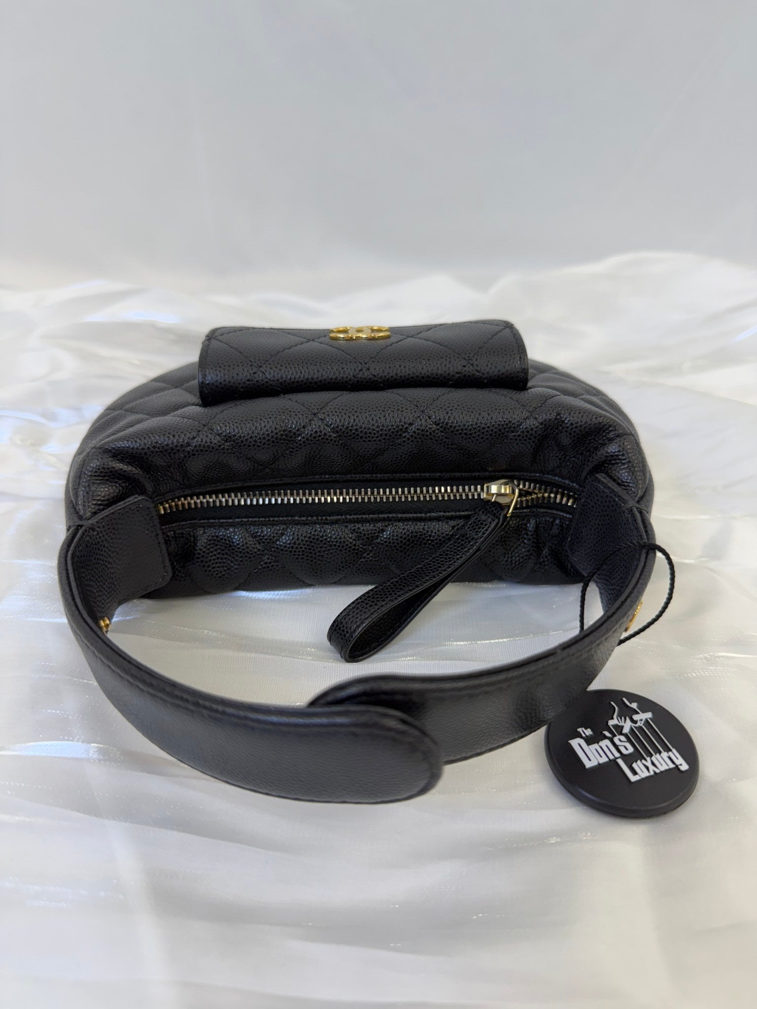 Chanel Black Caviar Leather Polly Pocket Bag