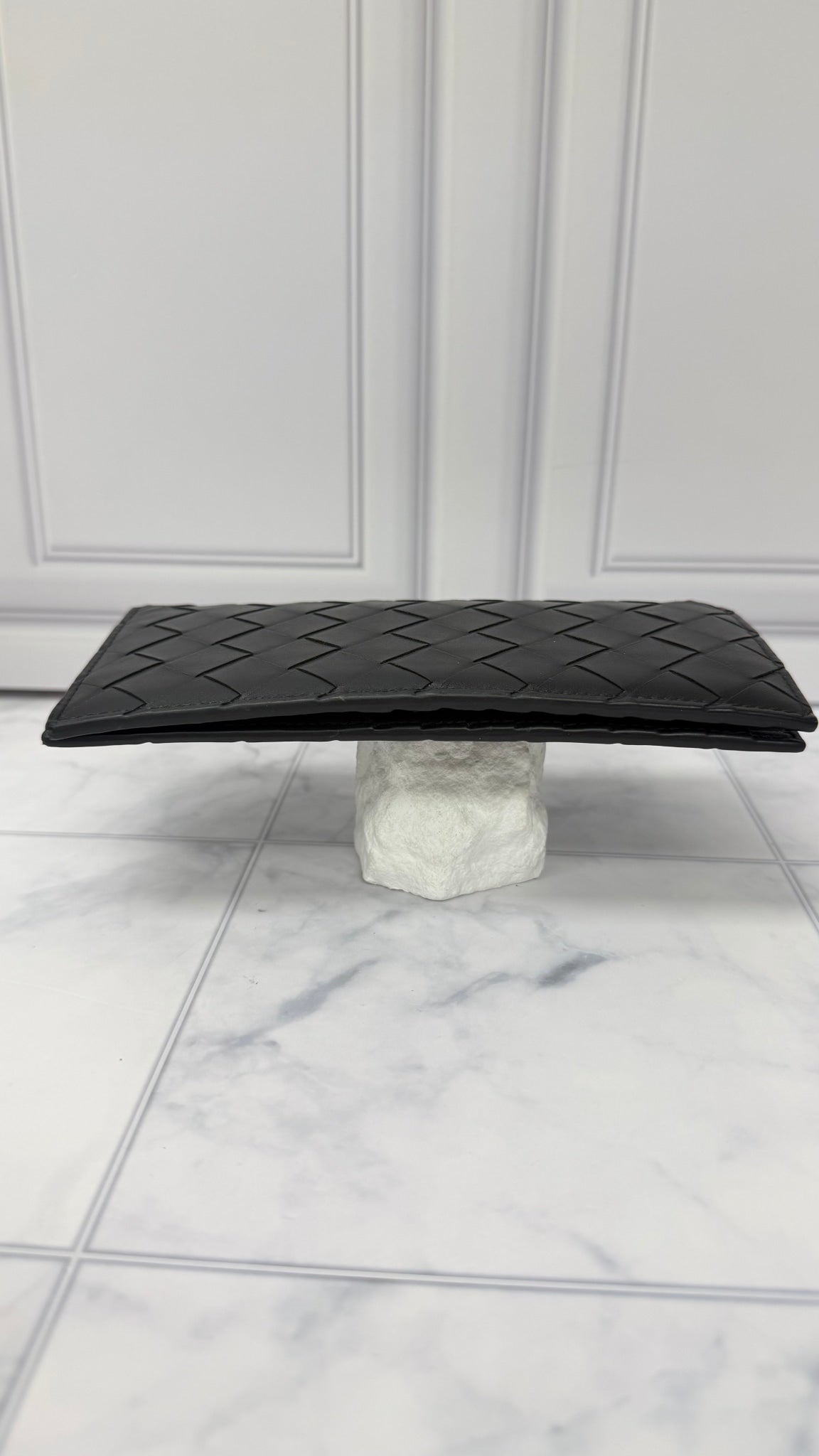 Bottega Veneta Black Intrecciato Leather Wallet