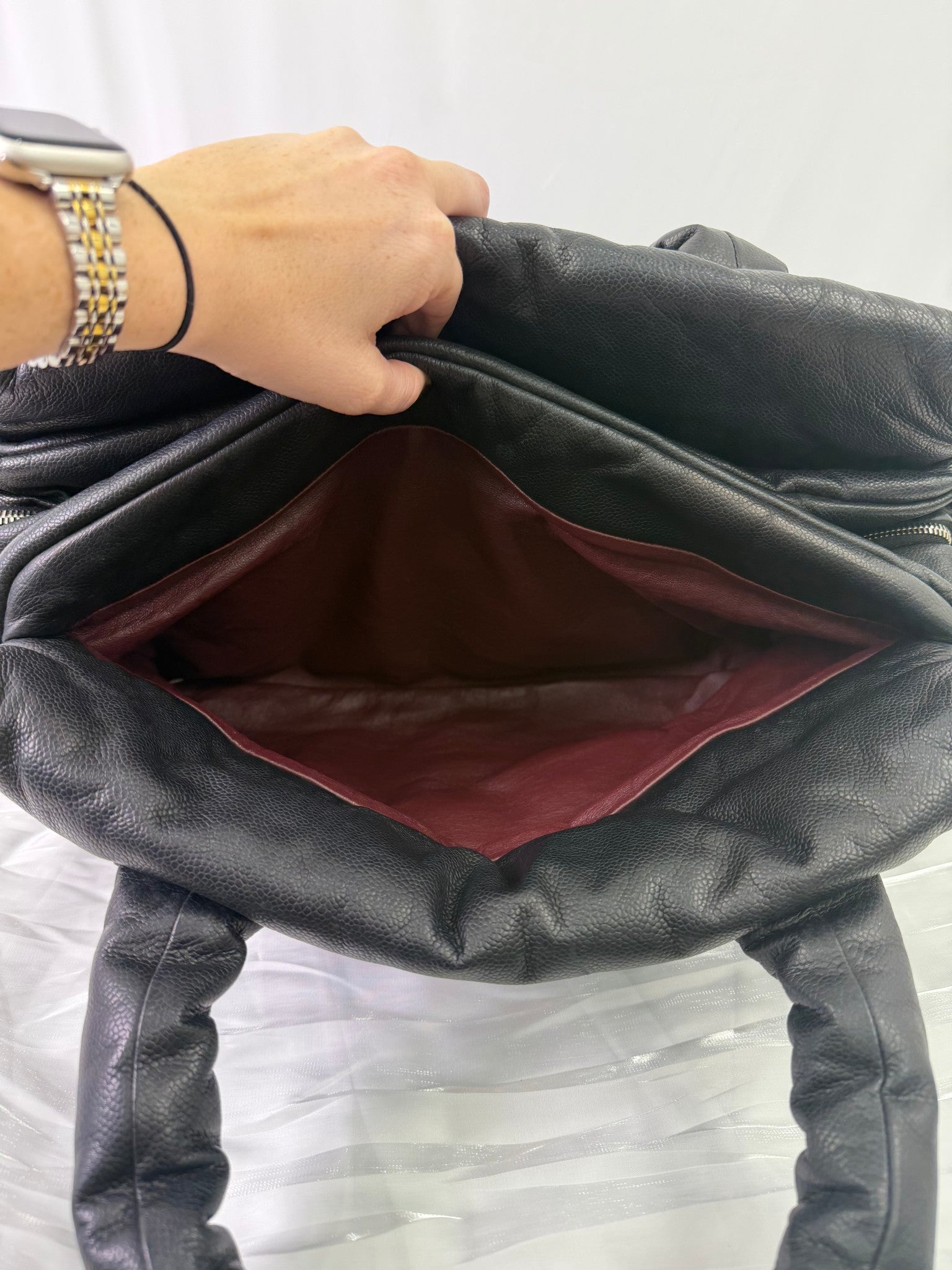 Chanel Black Caviar Leather Cocoon Tote
