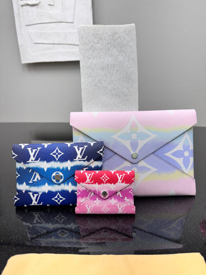 LIKE NEW - Louis Vuitton Monogram Multicolor Escale Kirigami Pochette Set