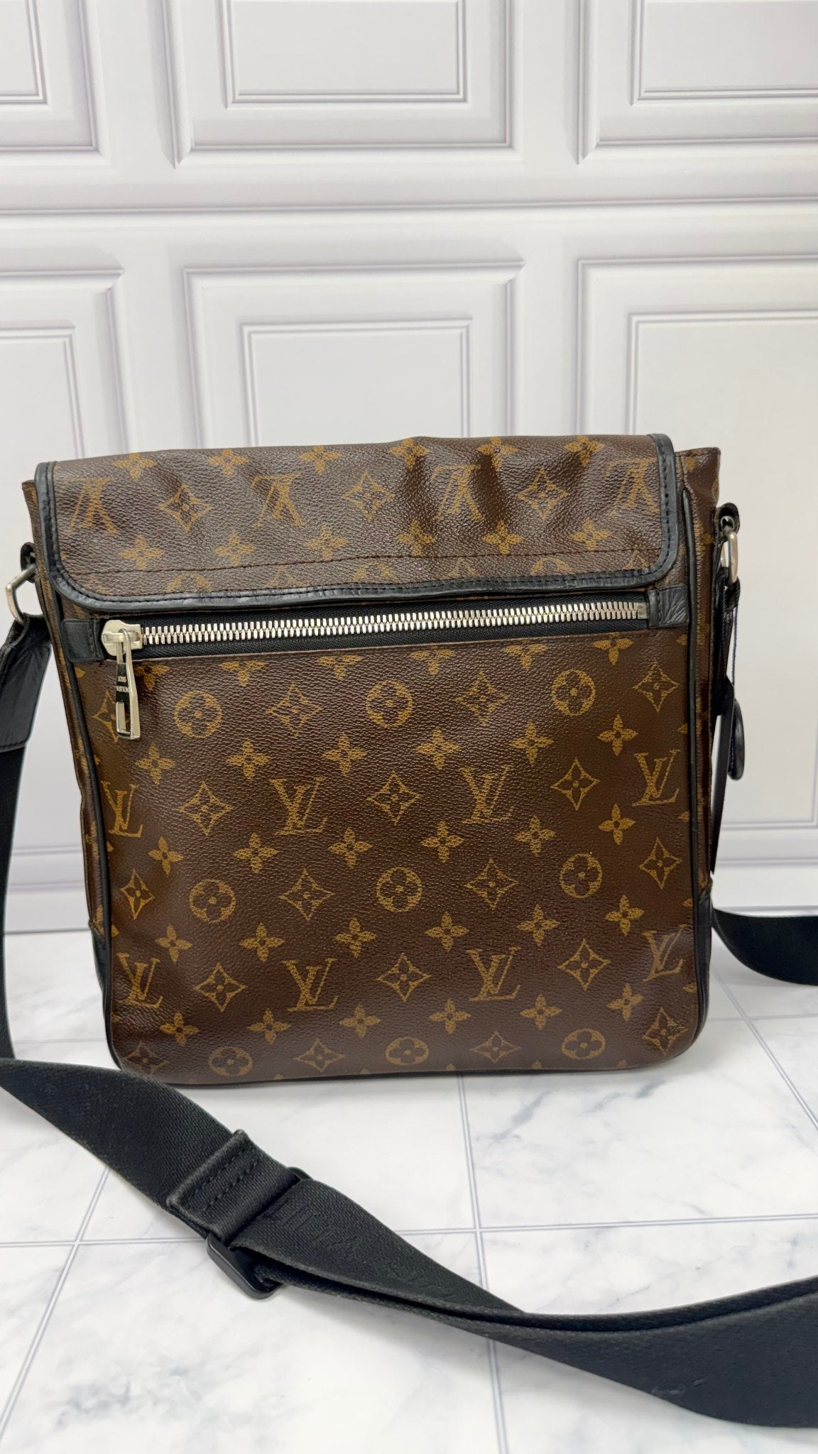 Louis Vuitton Monogram Macassar Bass MM Crossbody Bag