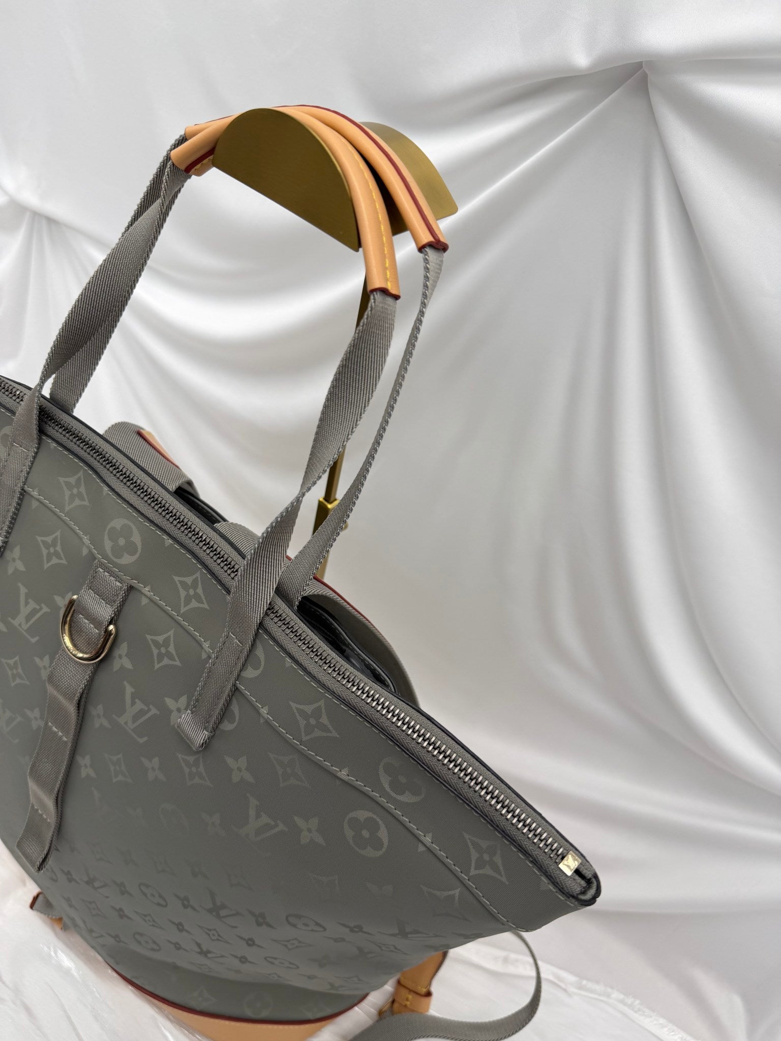Louis Vuitton Titanium Monogram Zipped Tote Backpack