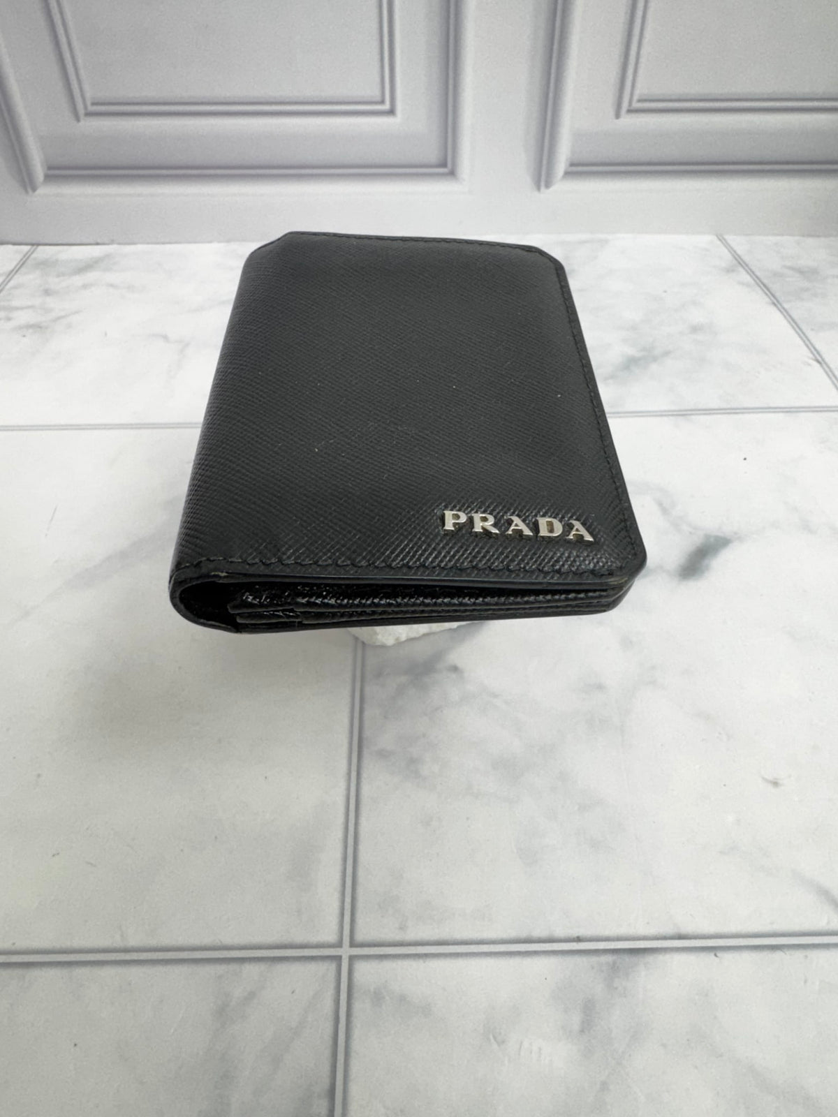 Prada Black Saffiano Leather Card Holder