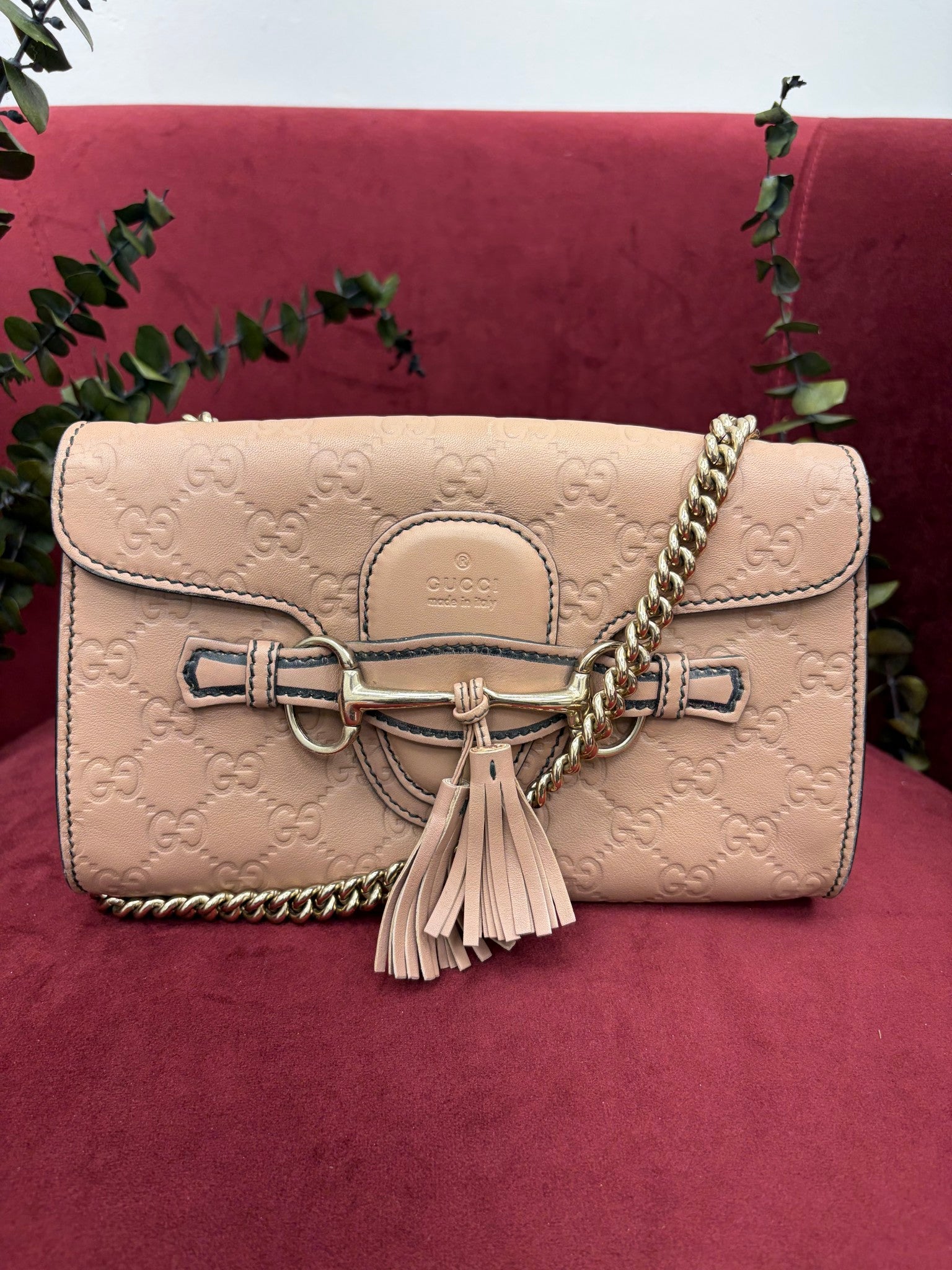 Gucci Guccissima Medium Emily Chain Shoulder Bag
