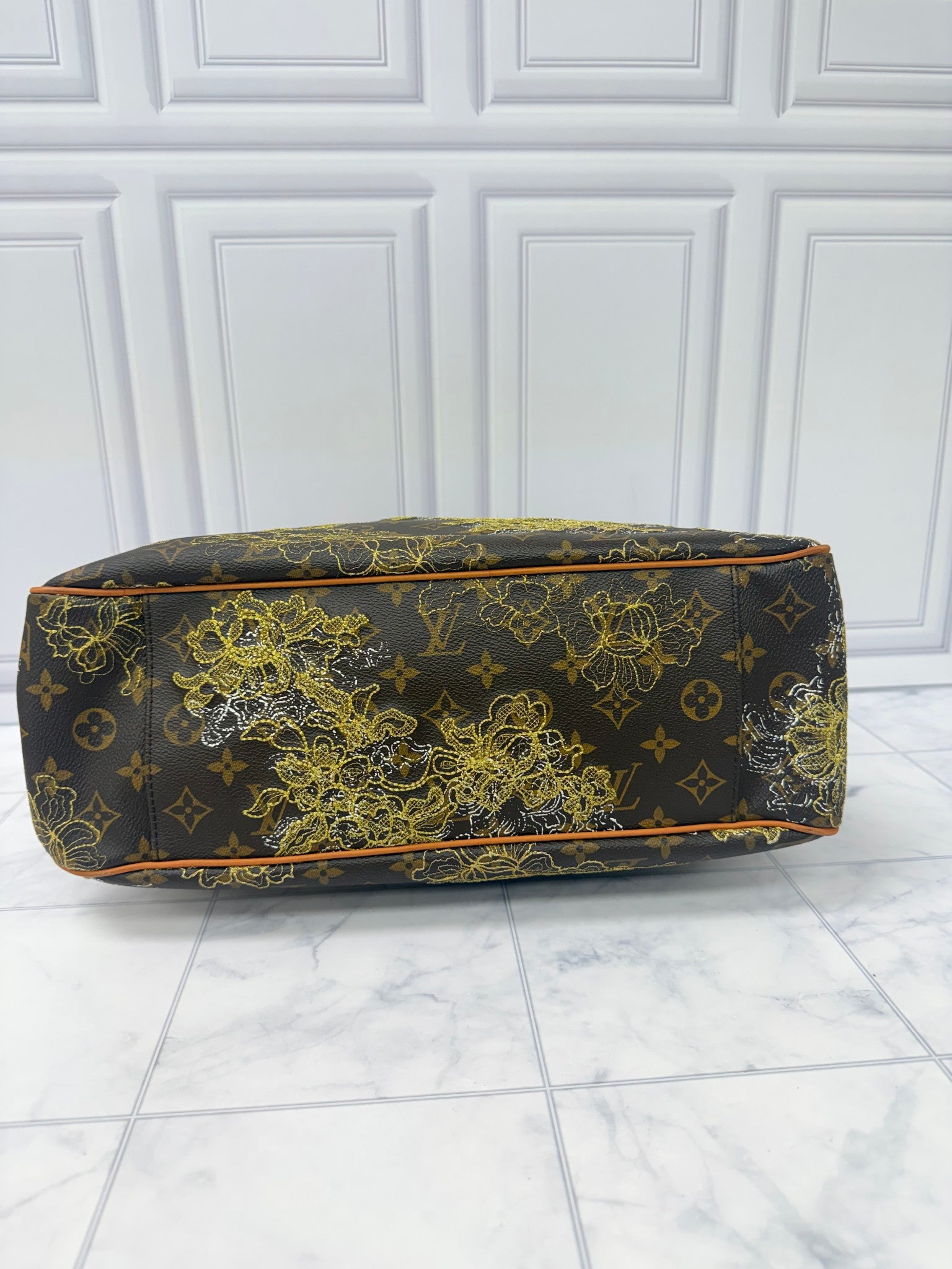 Louis Vuitton Monogram Gold Dentelle Batignolles Tote Bag
