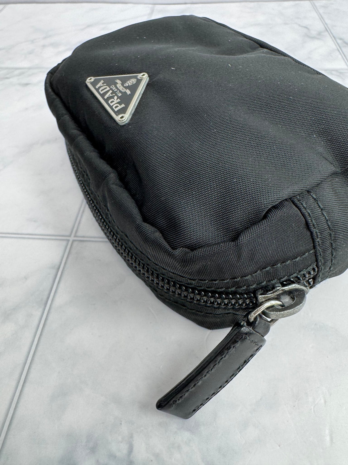 Prada Black Nylon Cosmetic Pouch
