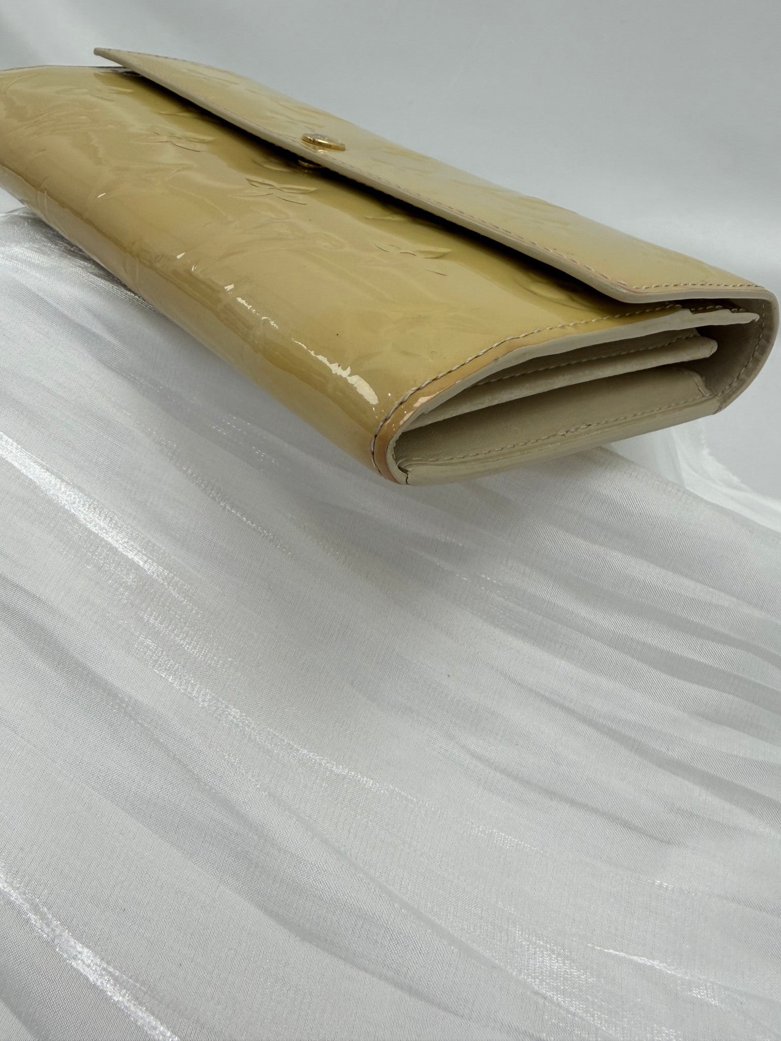 Louis Vuitton Yellow Vernis Sarah Wallet