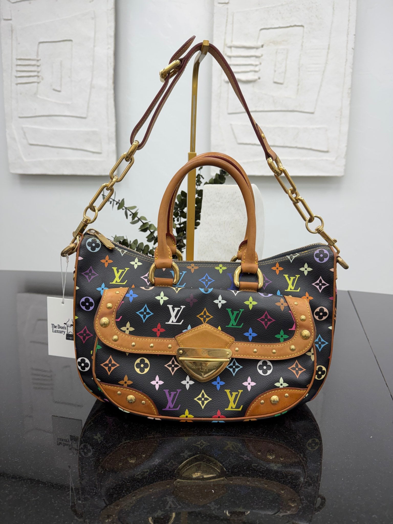Louis Vuitton Black Multicolor Monogram  Rita Handbag