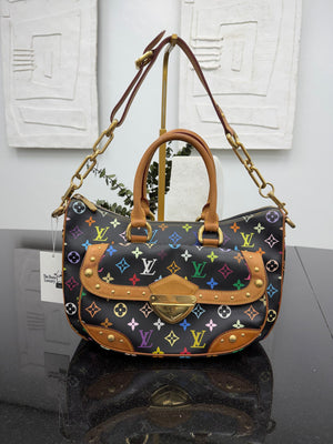 Louis Vuitton Black Multicolor Monogram  Rita Handbag