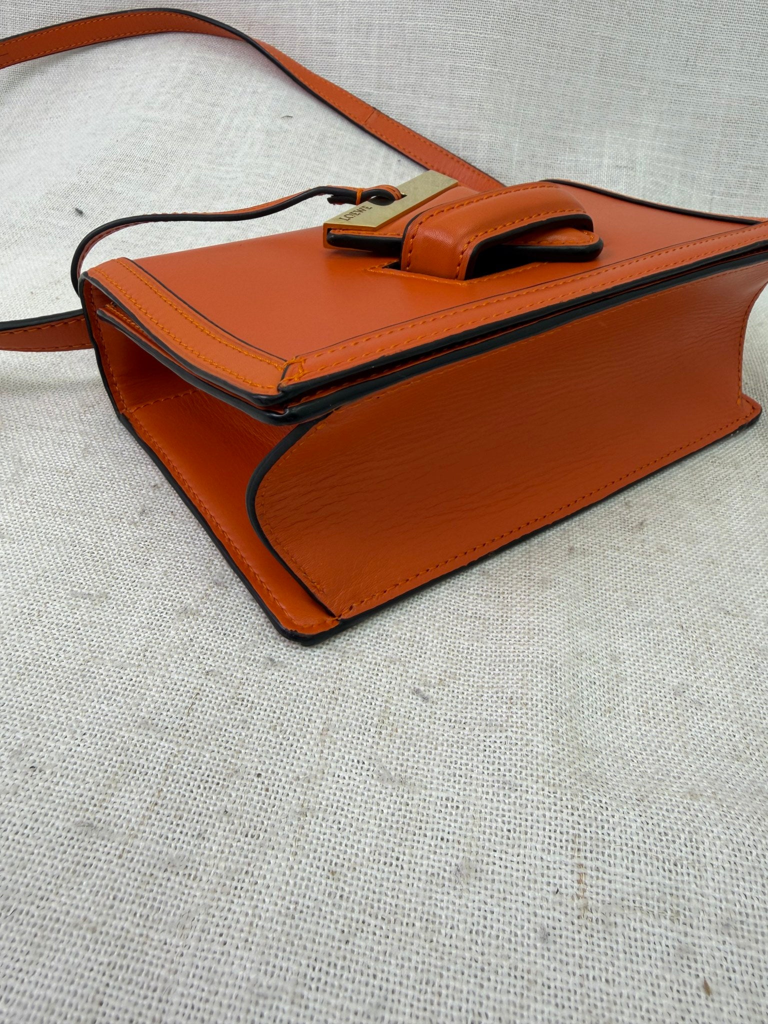 Loewe Orange Leather Barcelona Crossbody