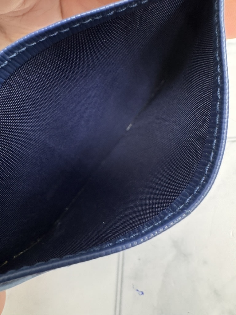 Prada Blue Leather Card Case 